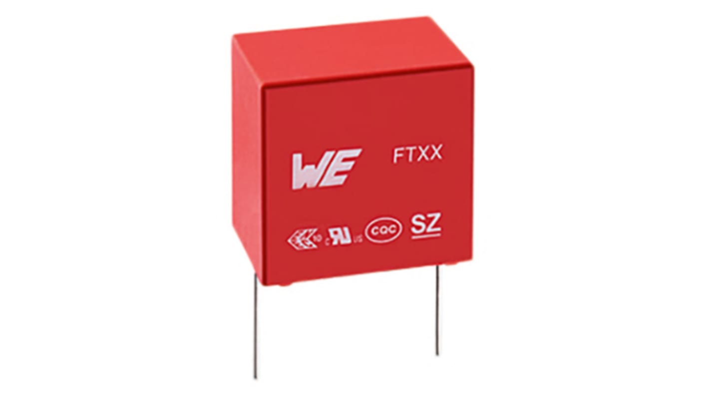 Wurth Elektronik WCAP-FTXX Metallised Polypropylene Film Capacitor, 310V ac, ±10%, 22nF