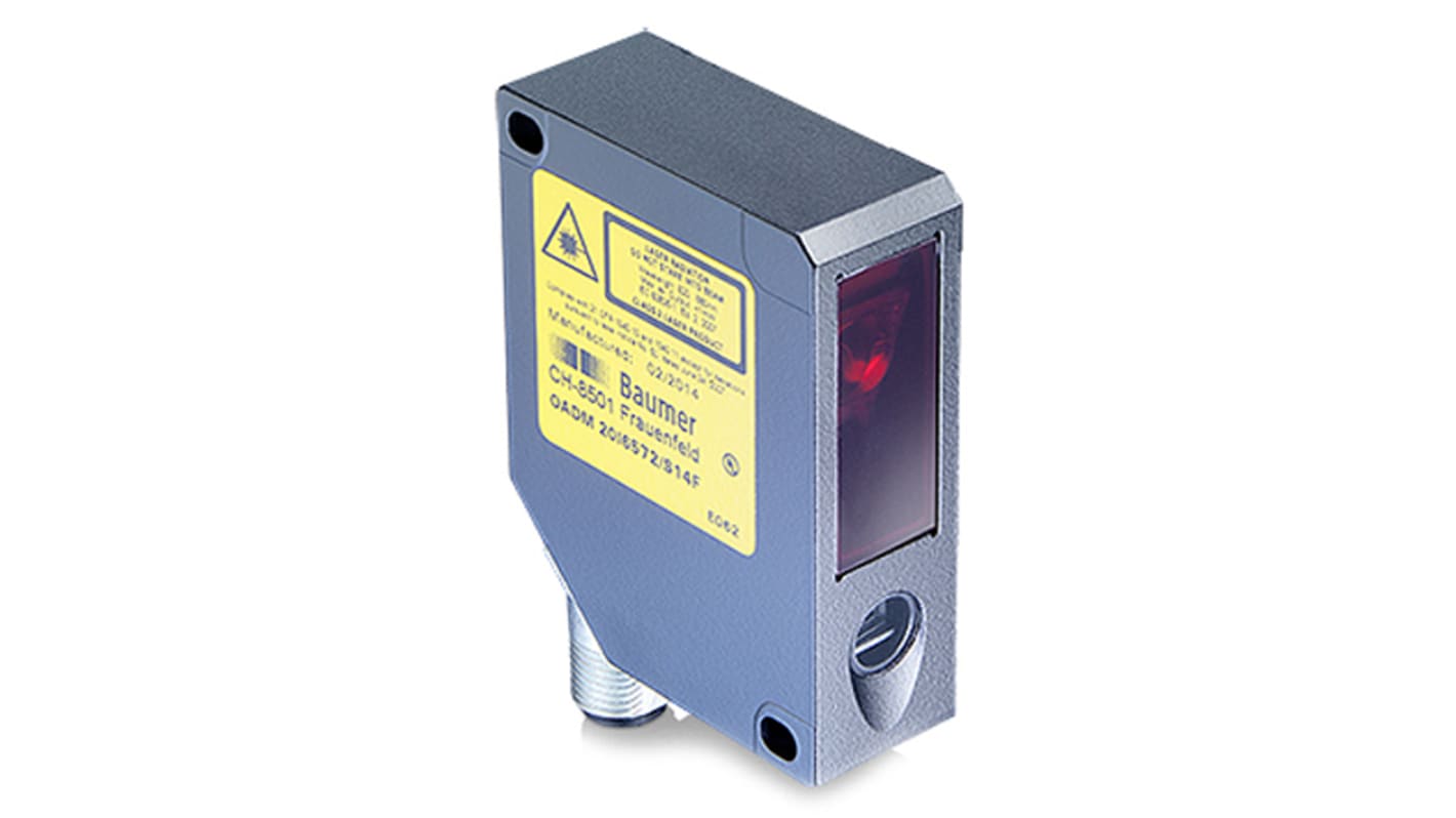 Baumer Background Suppression Distance Sensor, Block Sensor, 30 mm → 70 mm Detection Range