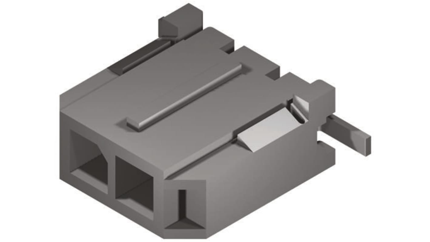 Molex Micro-Fit 3.0 Series Straight Surface Mount PCB Header, 2 Contact(s), 3.0mm Pitch, 1 Row(s), Shrouded