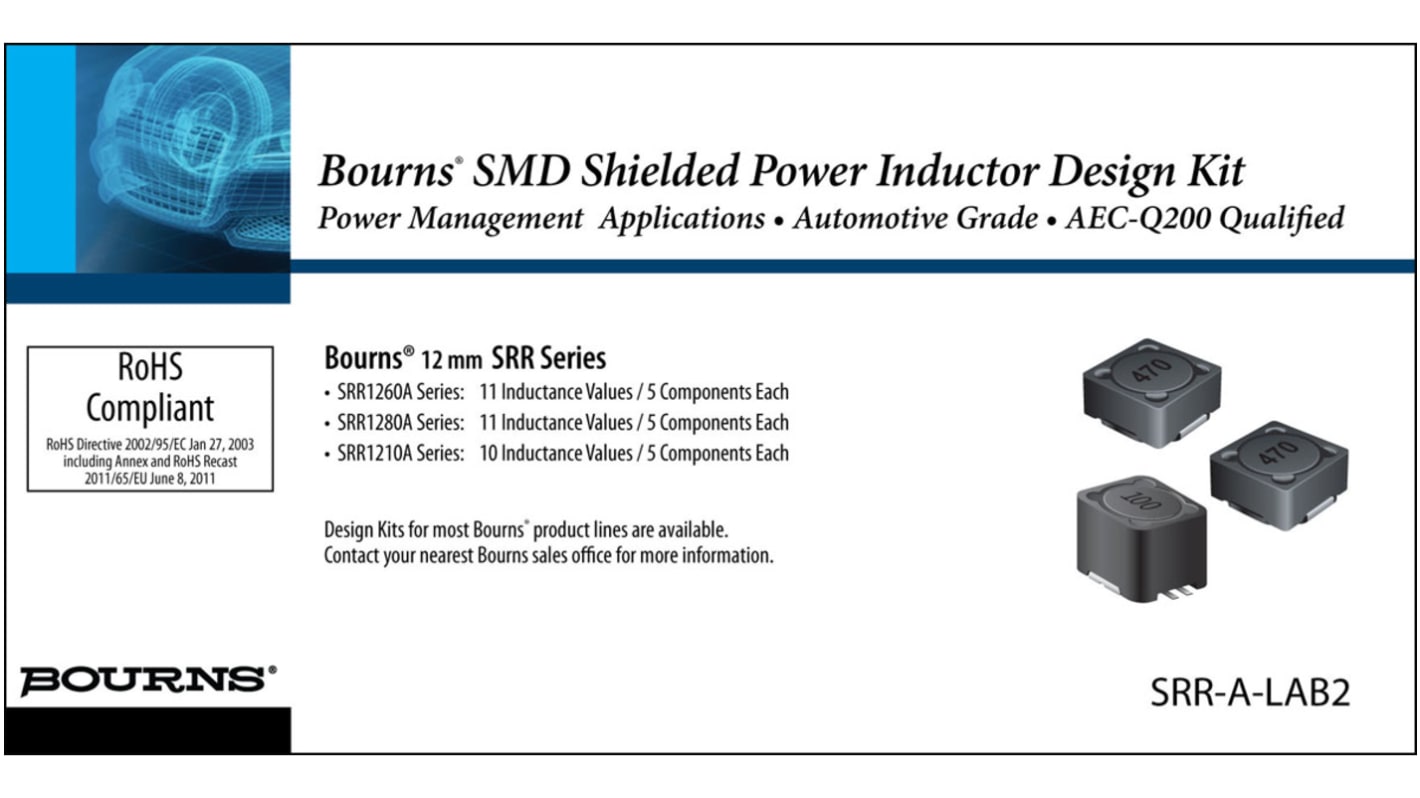 Bourns SRR1210A Series SMD Power Inductor, SRR1260A Series SMD Power Inductor, SRR1280A Series SMD Power Inductor