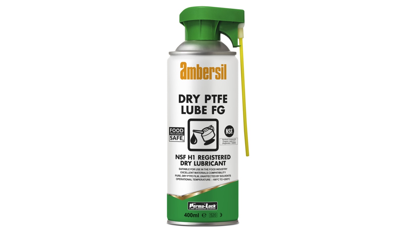 31589 Ambersil Lubricant PTFE 400 ml PermaLock FG,Food Safe RS