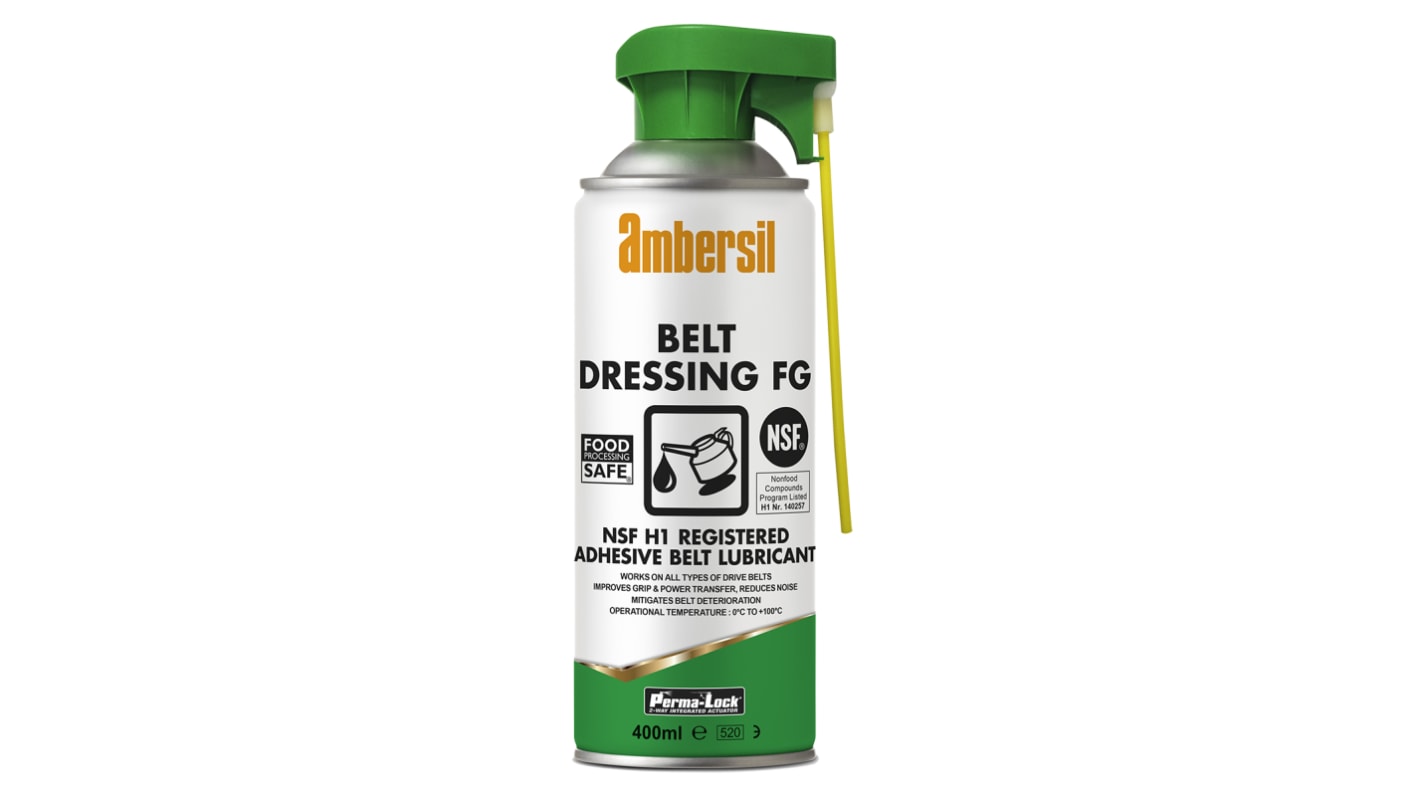 Ambersil Lubricant Aerosol 400 ml Perma-Lock Belt Dressing FG,Food Safe