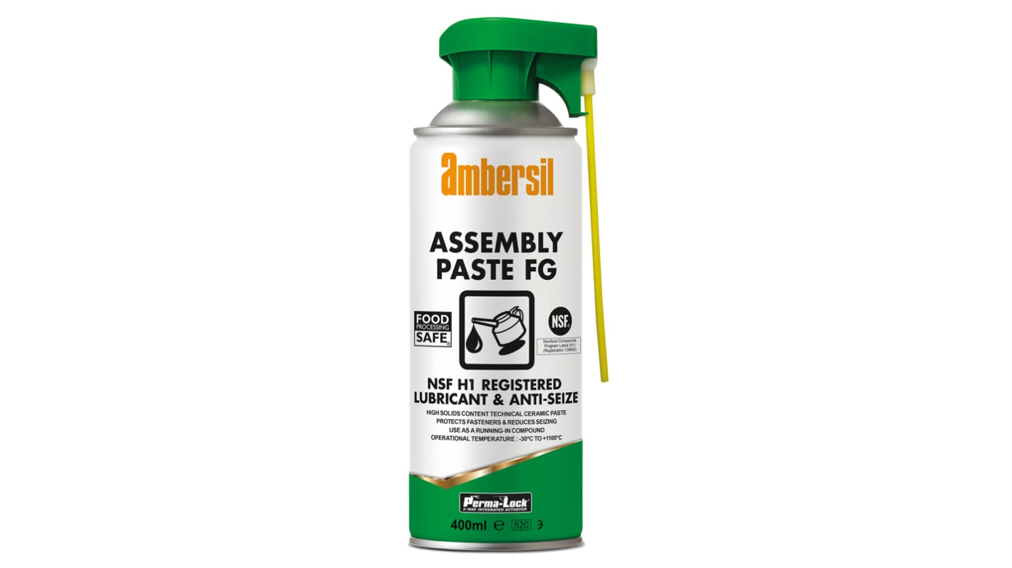 Lubricante Ambersil Perma-Lock FG, Aerosol de 400 ml, apto para industria alimentaria