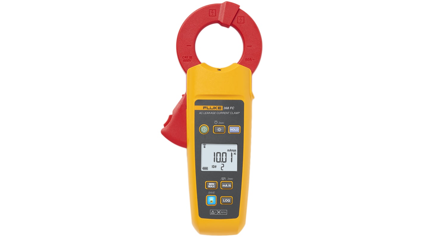Fluke 368 FC Clamp Meter Wi-Fi, Max Current 60A ac CAT III 600V With UKAS Calibration