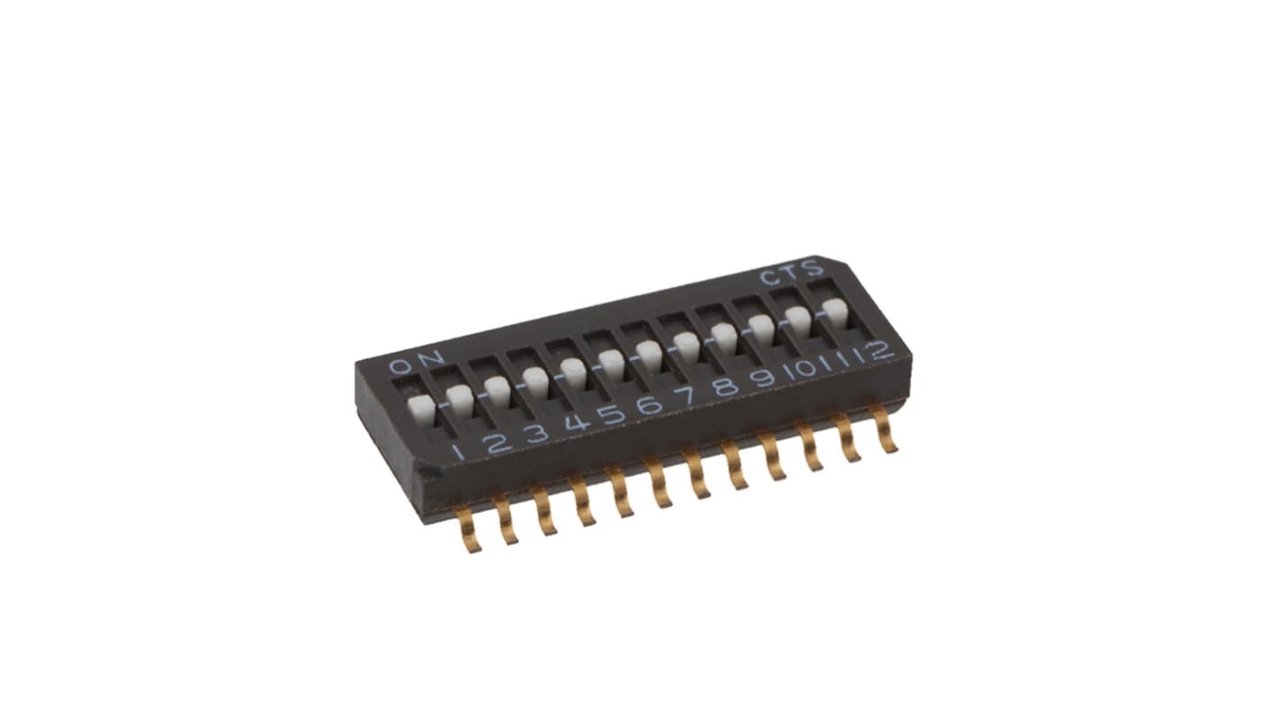 CTS 6 Way Surface Mount DIP Switch SPST, Piano Actuator