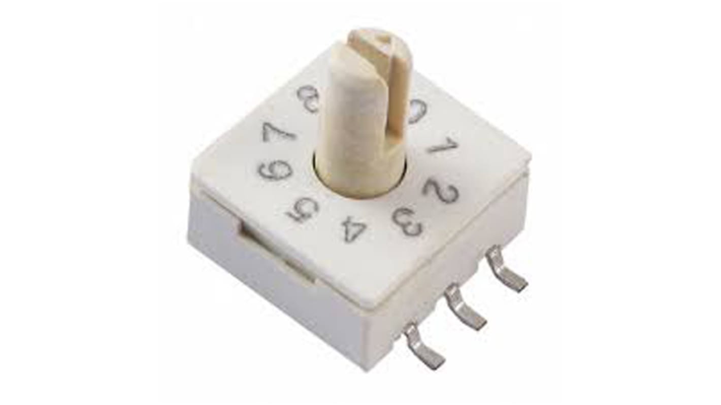 CTS 10 Way Surface Mount DIP Switch SPST, Slotted Shaft Actuator