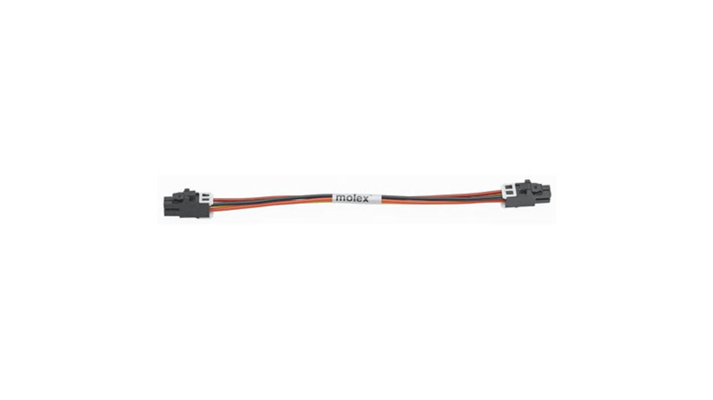 Conjunto de cables Molex Ultra-Fit 45133, long. 150mm, Con A: Macho, 4 vías, Con B: Macho, 4 vías, paso 3.5mm