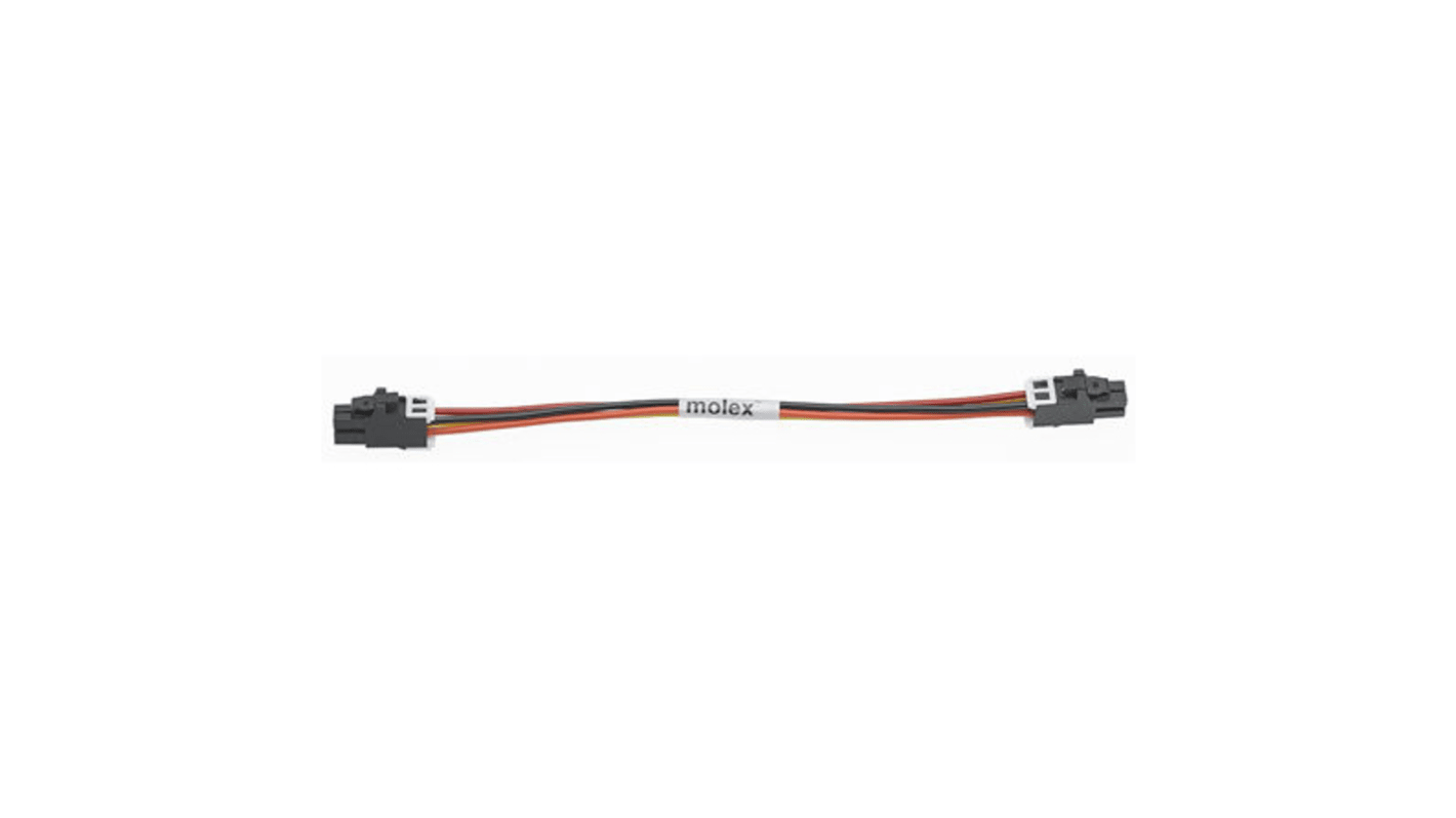Conjunto de cables Molex Ultra-Fit 45133, long. 1m, Con A: Macho, 4 vías, Con B: Macho, 4 vías, paso 3.5mm