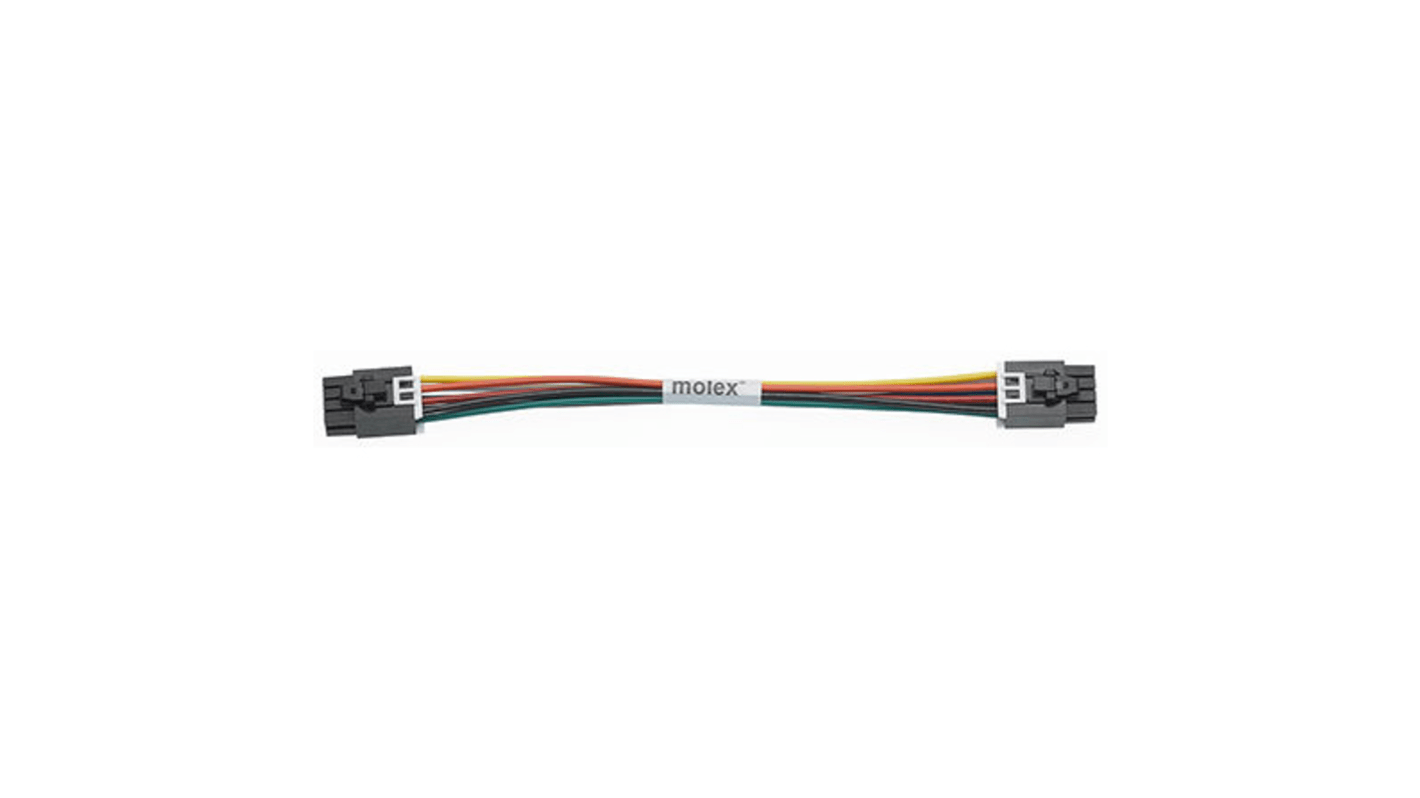 Conjunto de cables Molex Ultra-Fit 45133, long. 1m, Con A: Macho, 8 vías, Con B: Macho, 8 vías, paso 3.5mm