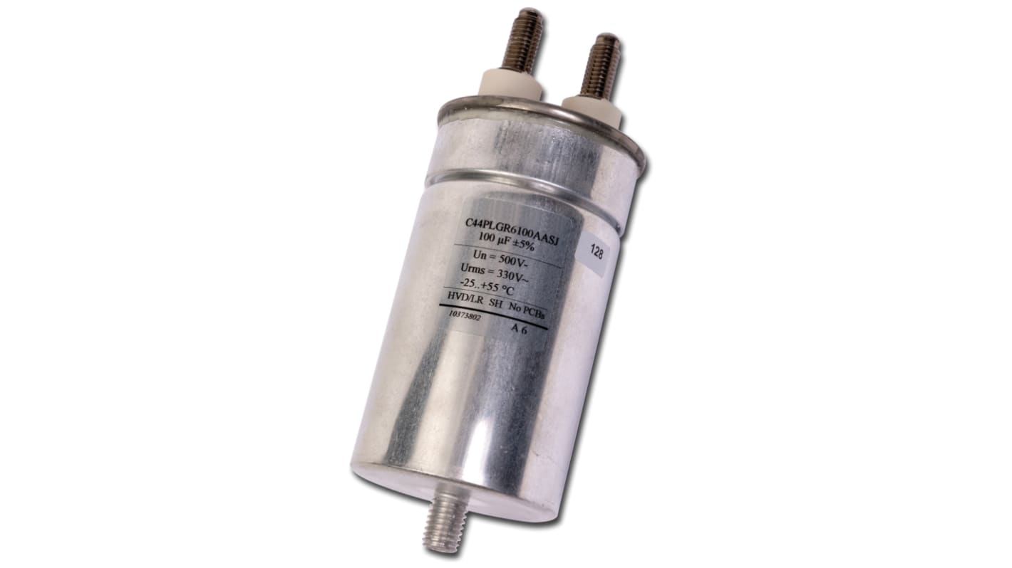Condensador de película KEMET, 300μF, ±5%, 330 V ac, 700 V dc, Montaje Roscado