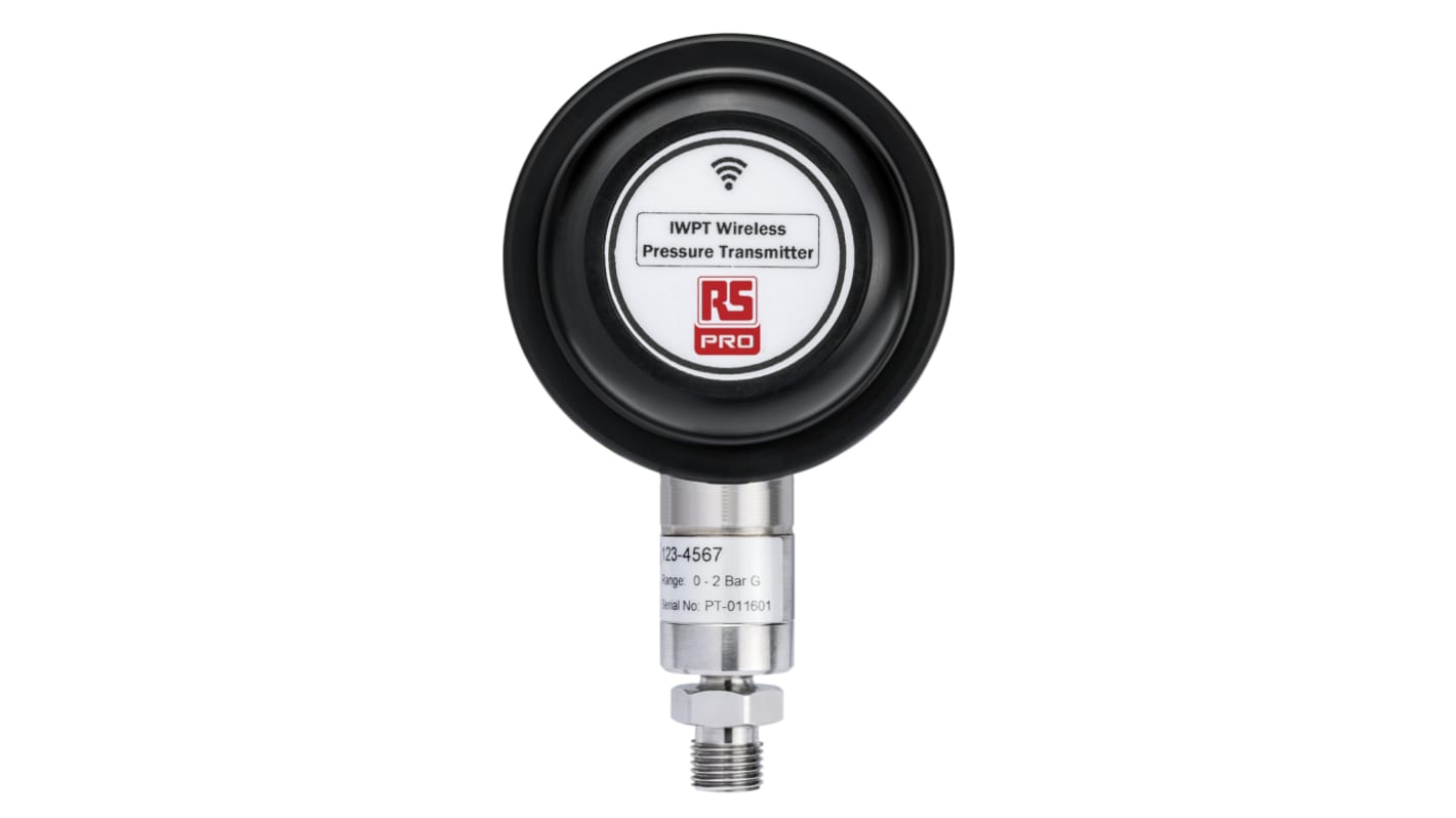 RS PRO Wireless Pressure Transducer, -1bar Min, 9bar Max, Analogue Output, Relative Reading