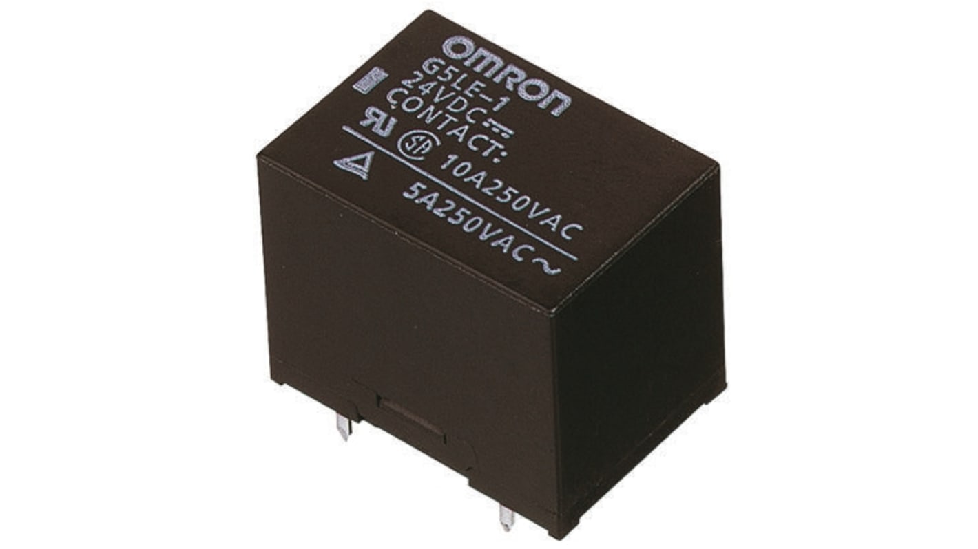 Omron PCB Mount Non-Latching Relay, 6V dc Coil, 10A Switching Current, SPDT