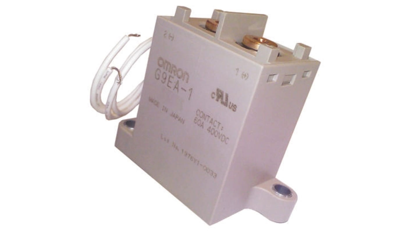 Relé de potencia sin enclavamiento Omron G9EA de 1 polo, SPST, bobina 48V dc, 100A, Montaje en Superficie