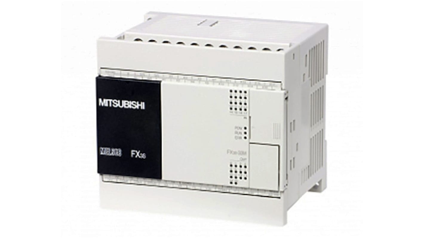Mitsubishi FX3S Series PLC CPU for Use with FX3 Series, Transistor (Source) Output, 16 (Sink/Source)-Input, Sink,