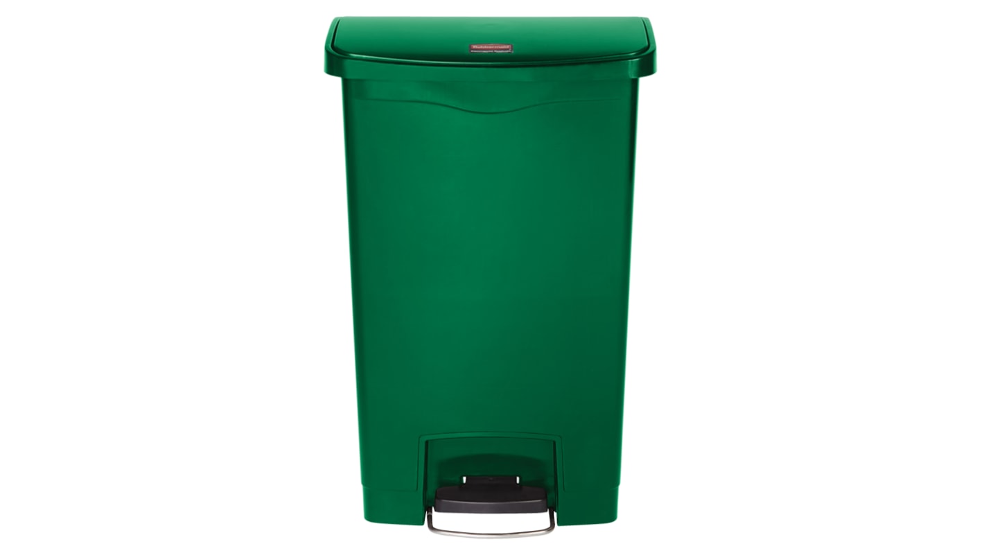 Rubbermaid Commercial Products Slim Jim 50L Green Pedal PE Waste Bin