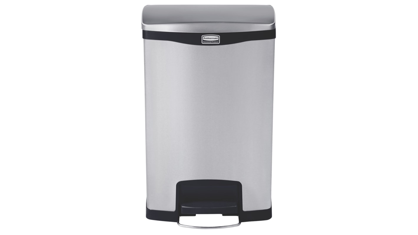 Poubelle Chrome en Acier Inoxydable, 50L