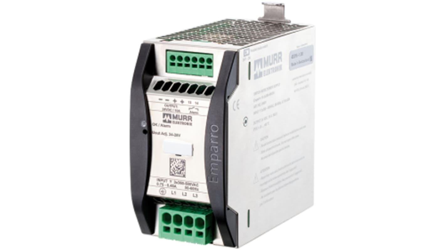 Murrelektronik Limited EMPARRO Switch Mode DIN Rail Power Supply, 400V ac, 24V dc dc Output, 10A Output, 240W