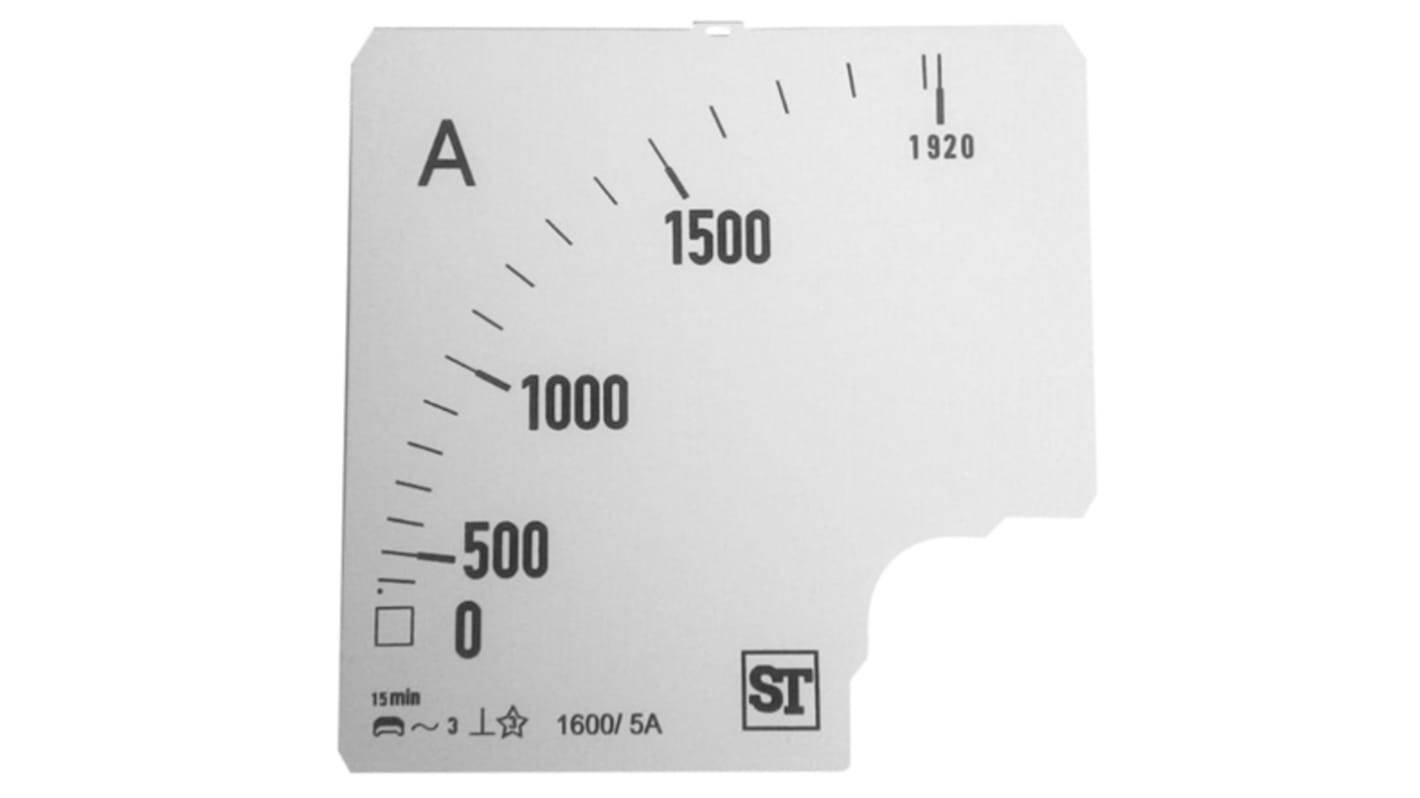 Analogue Ammeter Scale, 1920A, 96x96