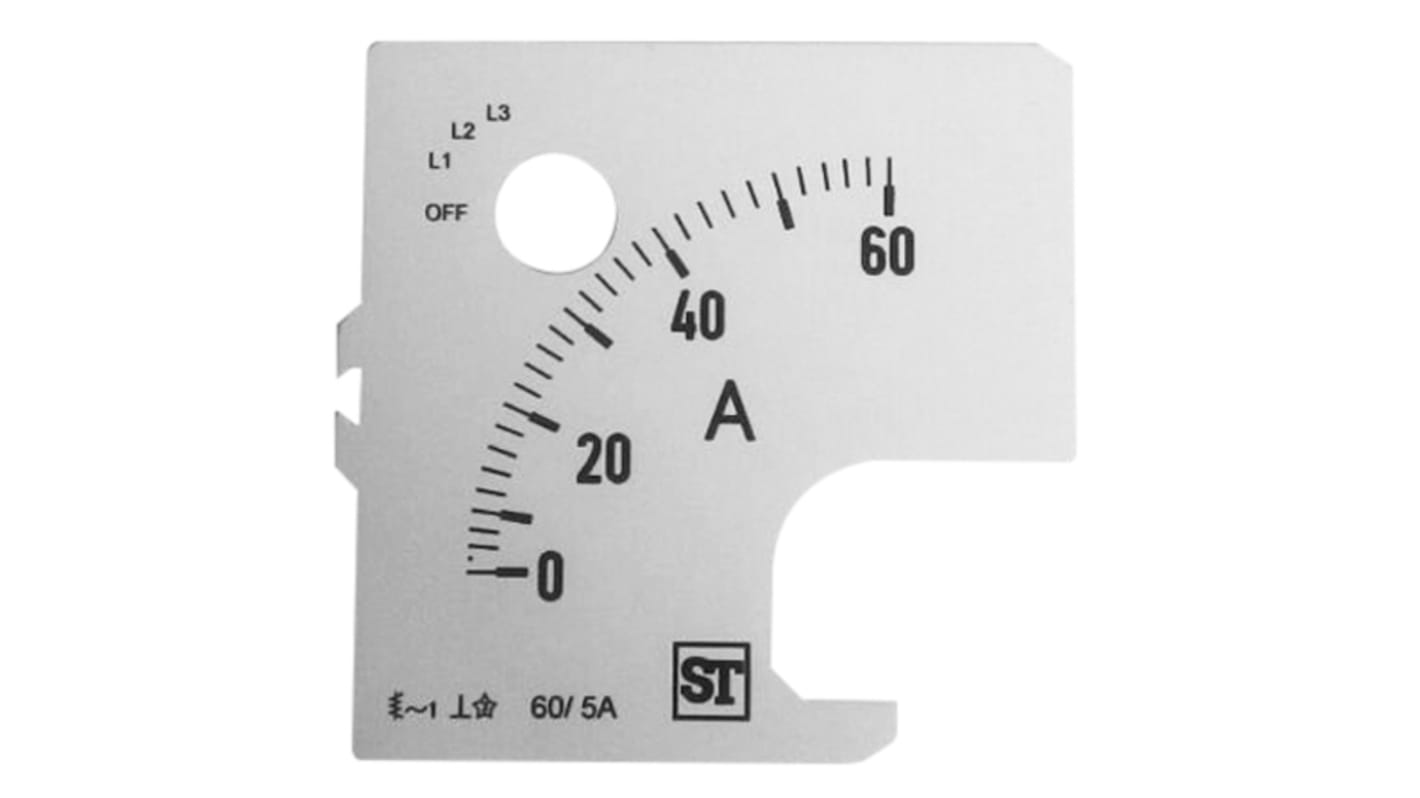 Sifam Tinsley SS74-00D1-0001 0/60A, Métermérő, 72x72 analóg árammérőpanel használatához