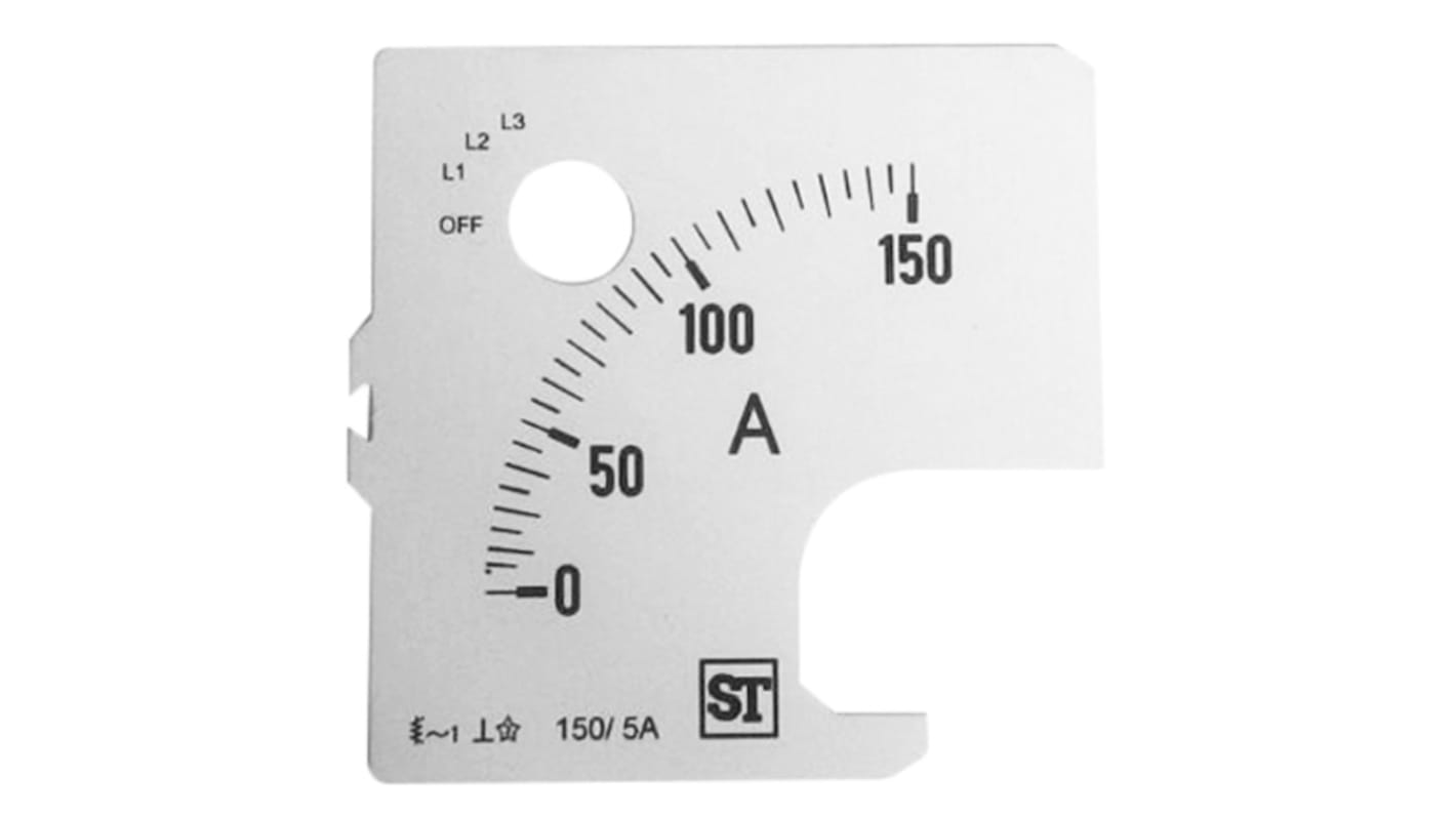 Sifam Tinsley SS74-00D1-0001 0/150A, Métermérő, 72x72 analóg árammérőpanel használatához