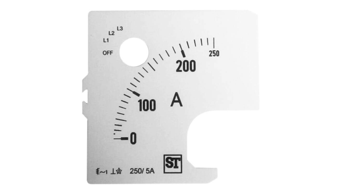 Sifam Tinsley para usar con amperímetro analógico de panel de 72 x 72