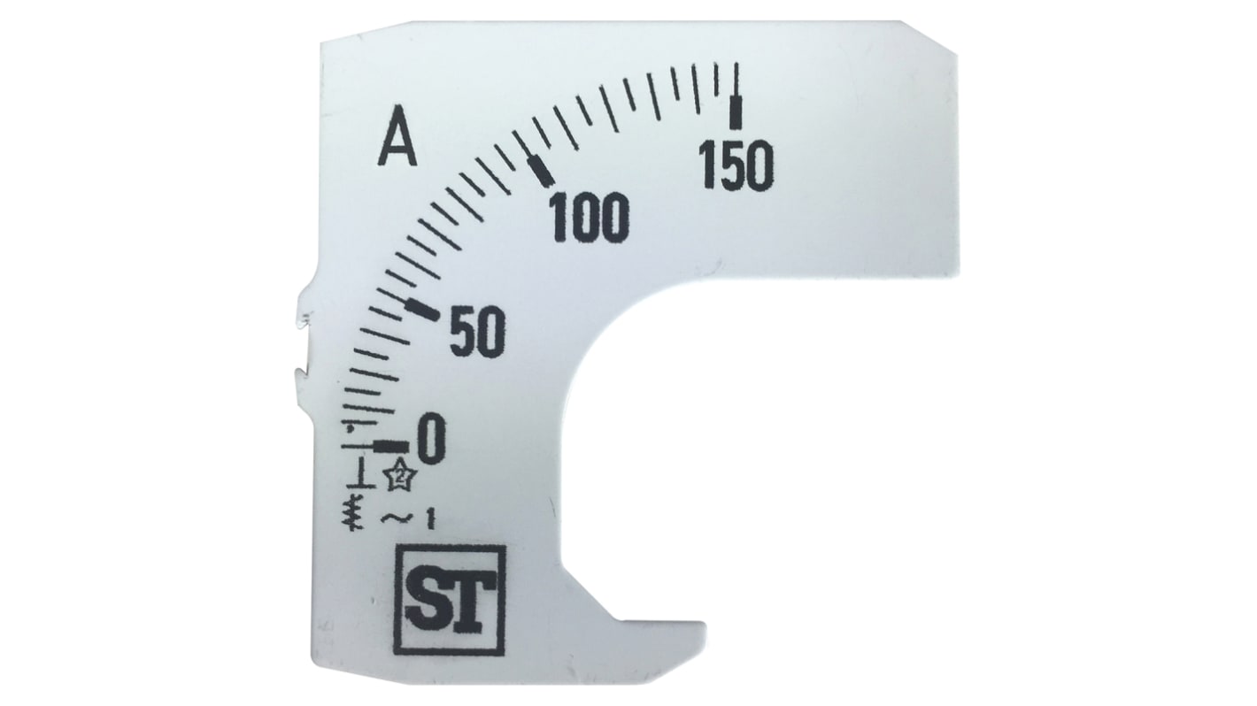 Měřicí stupnice, pro použití s: Analogový panelový ampérmetr 48 x 48