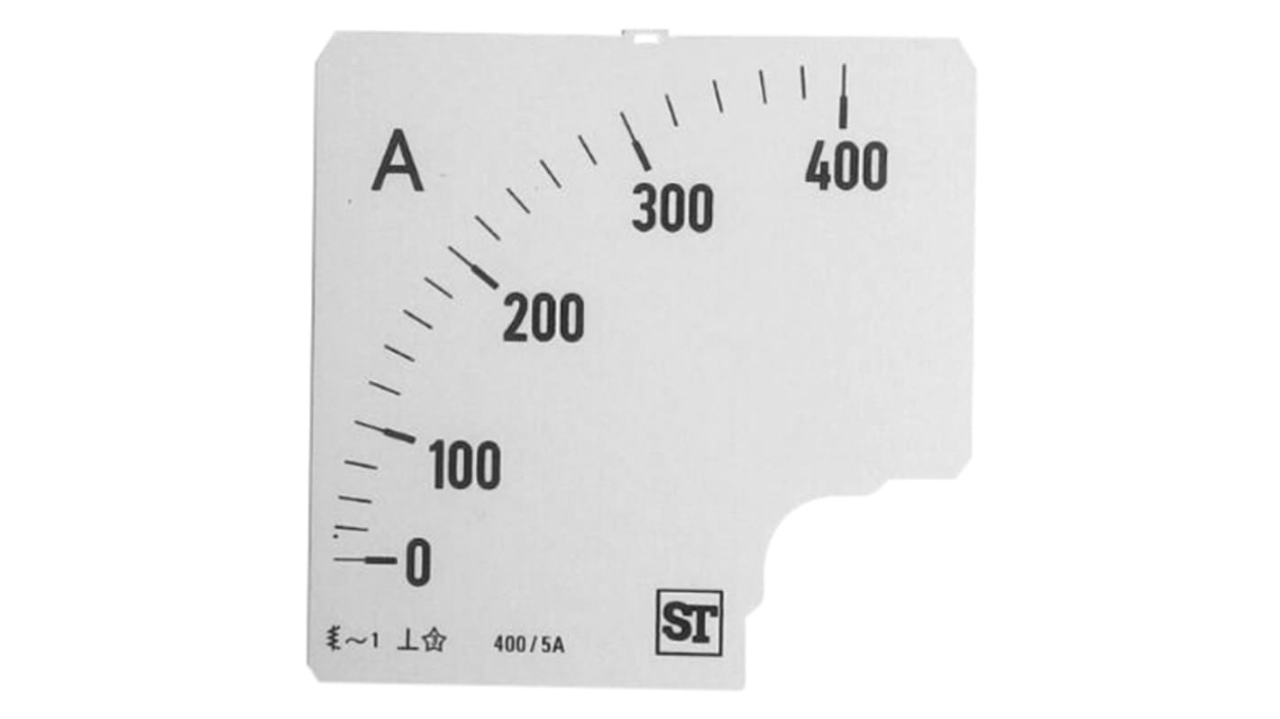 Sifam Tinsley 400A Meter Scale For Use With 96 x 96 Analogue Panel Ammeter