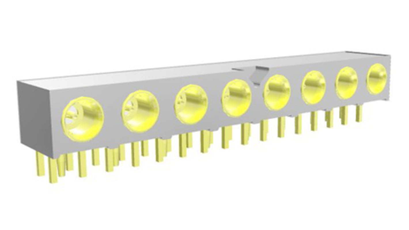 Conector coaxial Samtec GRF1-J-P-08-E-RA-TH1, Hembra, Ángulo de 90° , Impedancia 50Ω, Montaje en PCB, Terminación de