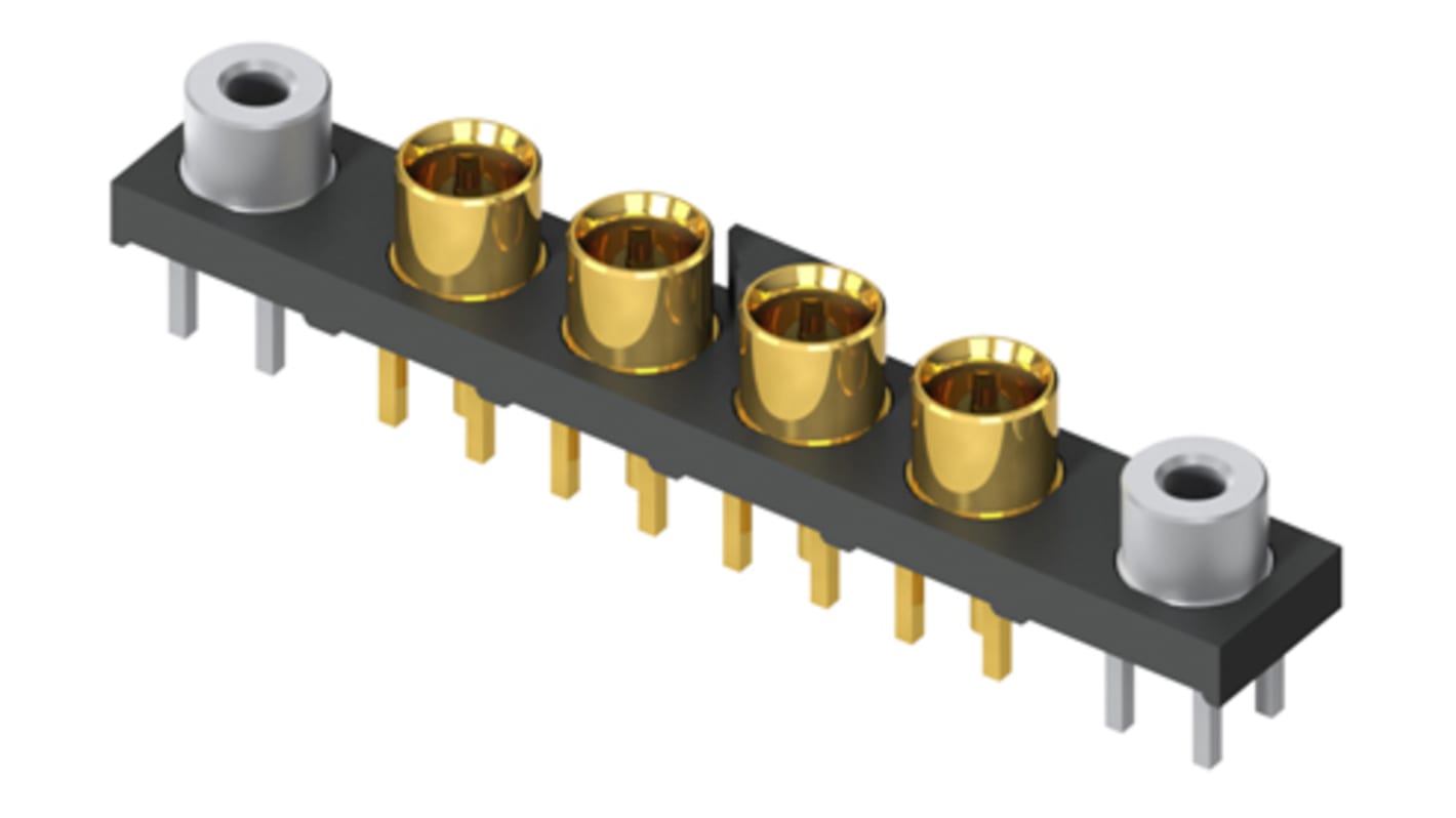 Samtec GRF1-J Series, jack PCB Mount, 50Ω, Threaded Termination, Straight Body