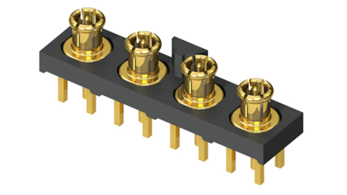 Conector coaxial Samtec GRF1-P-P-04-E-ST-TH1, Macho, Recto, Impedancia 50Ω, Montaje en PCB, Terminación de Orificio