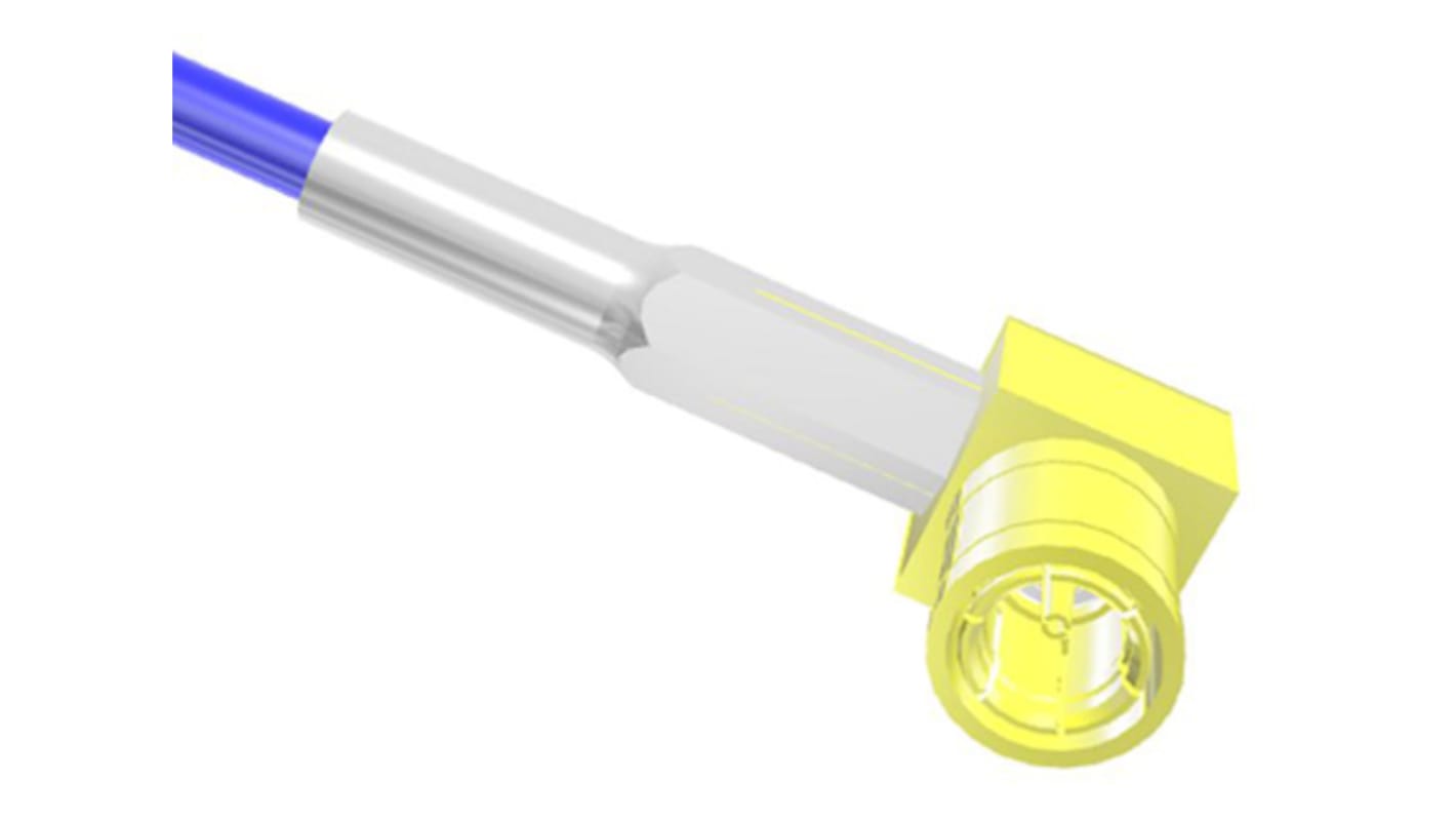 Samtec SMB7H Series, Plug Cable Mount SMB Connector, 75Ω, Crimp Termination, Right Angle Body