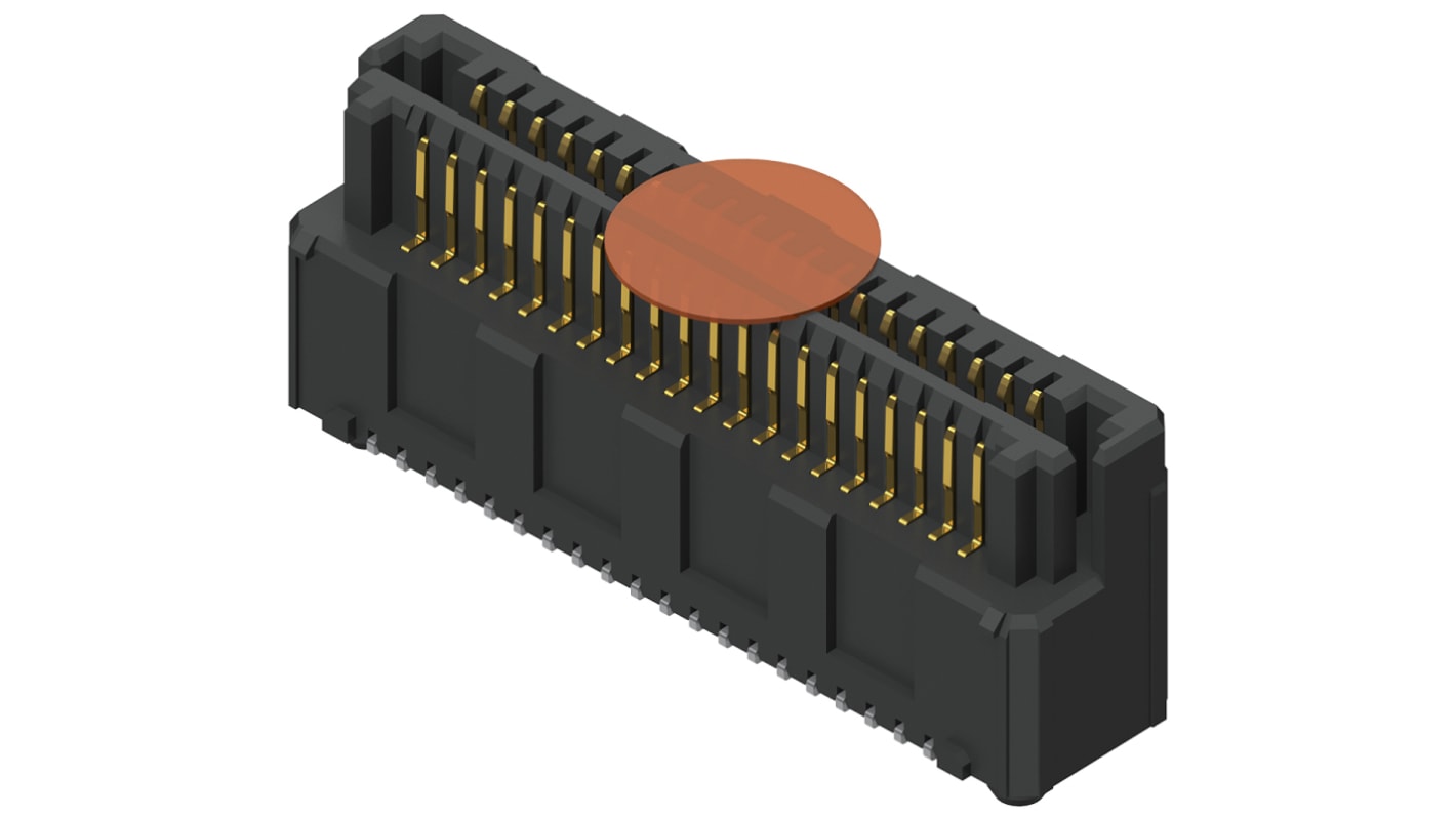 Conector macho para PCB Samtec serie LSEM de 40 vías, 2 filas, paso 0.8mm, para soldar, Montaje Superficial