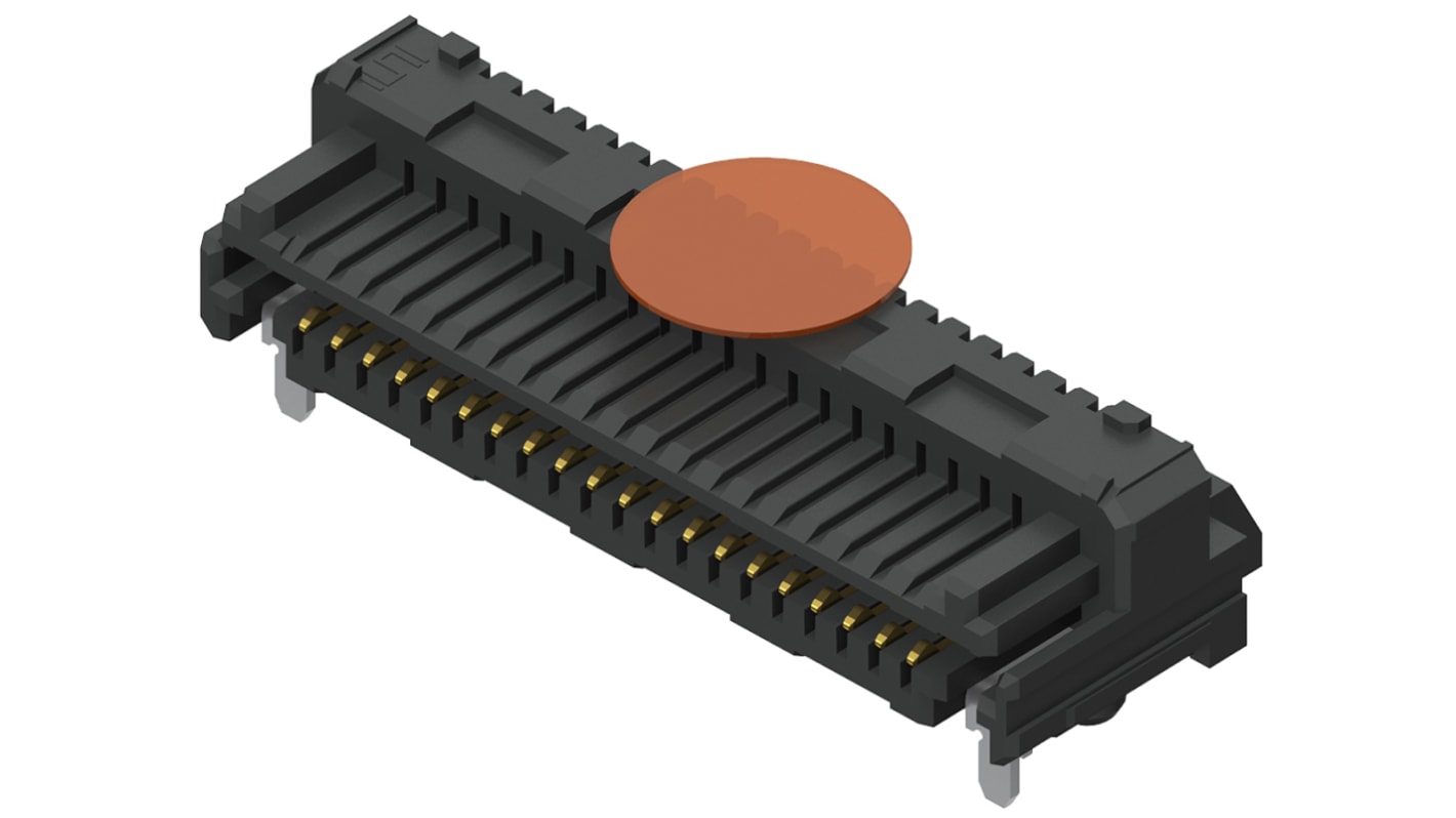 Samtec LSEM Series Right Angle Surface Mount PCB Header, 100 Contact(s), 0.8mm Pitch, 2 Row(s), Shrouded