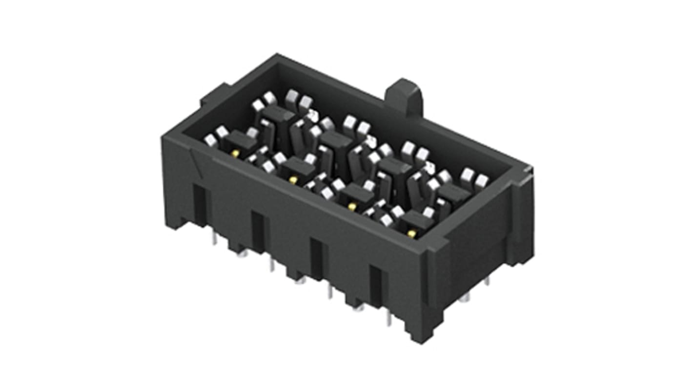 Samtec IJ5 Series Straight Through Hole Mount PCB Socket, 16-Contact, 2-Row, 4mm Pitch, Solder Termination