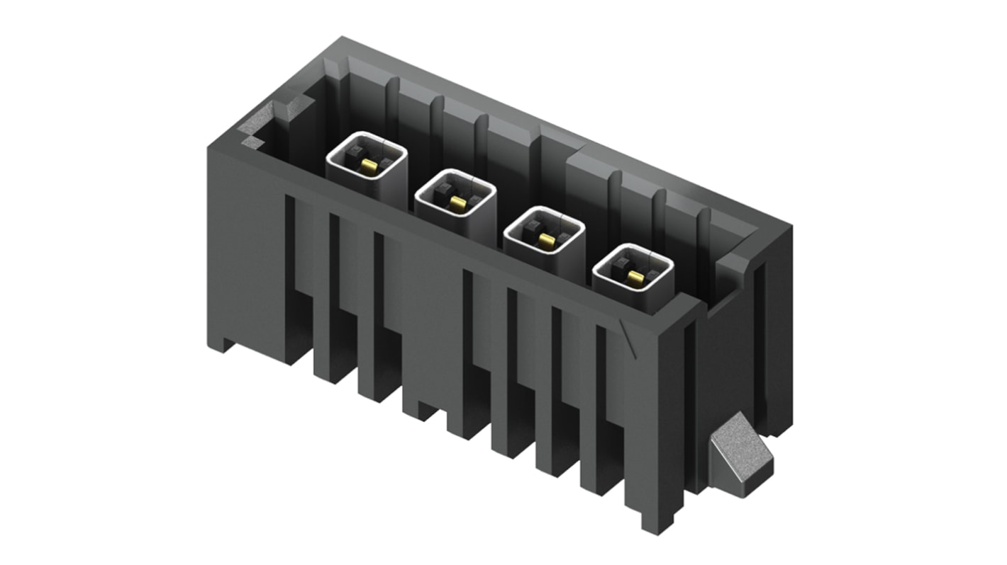 Samtec IP5 Series Straight Through Hole PCB Header, 2 Contact(s), 4.0mm Pitch, 1 Row(s), Shrouded