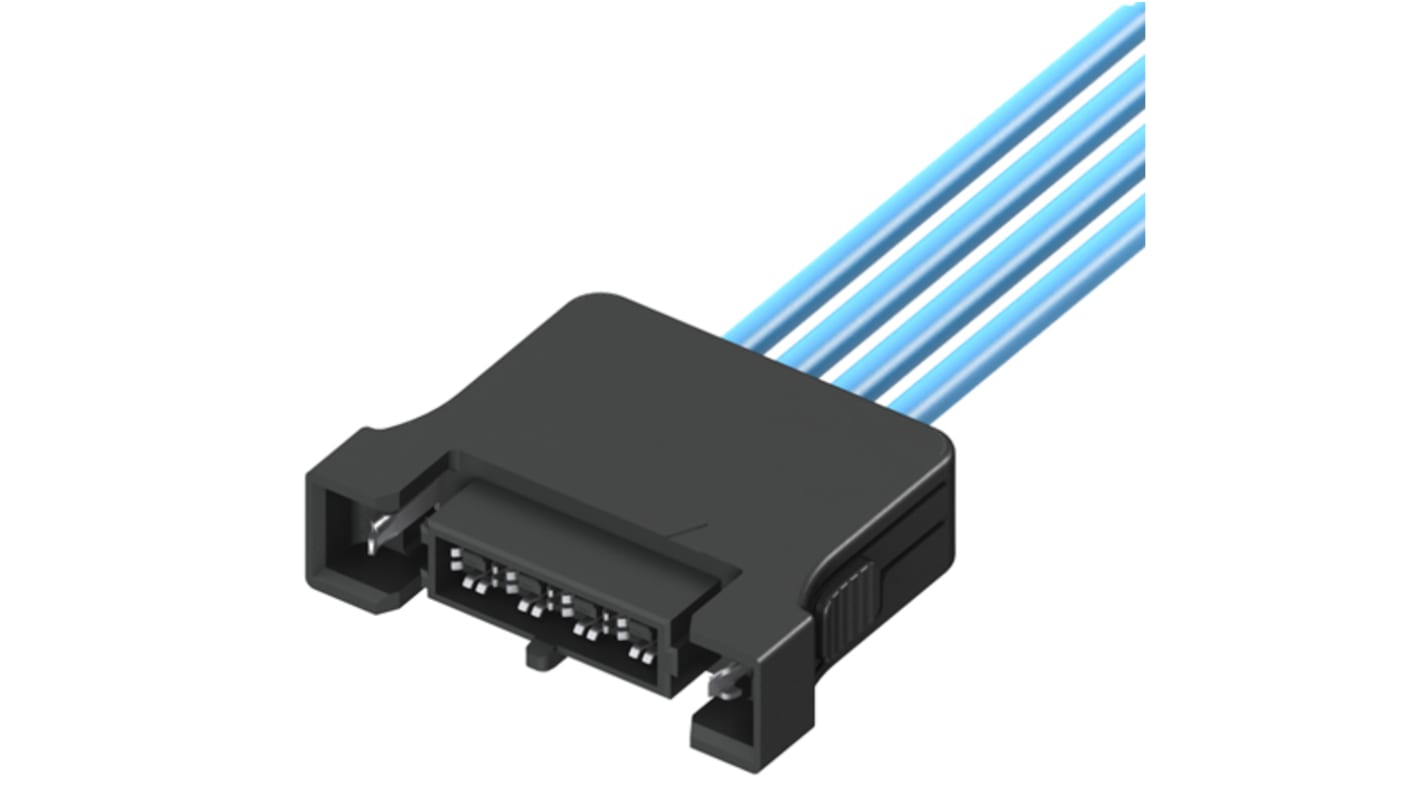 Cable coaxial CTB-2650F-1 Samtec, 50 Ω, con. A: IsoRate, Macho, con. B: IsoRate, Macho, long. 100mm Azul