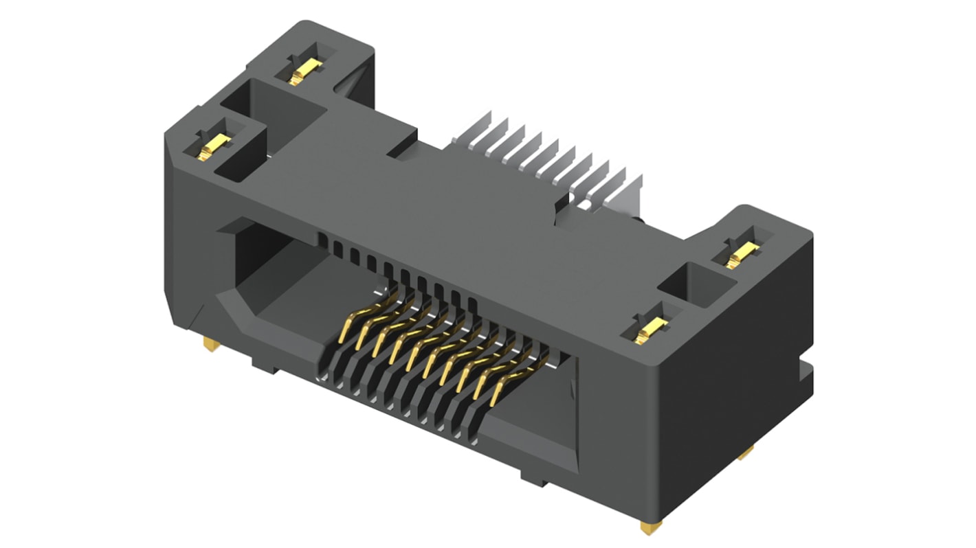 Samtec ERF5 Series Straight Surface Mount PCB Socket, 80-Contact, 2-Row, 0.5mm Pitch, Solder Termination