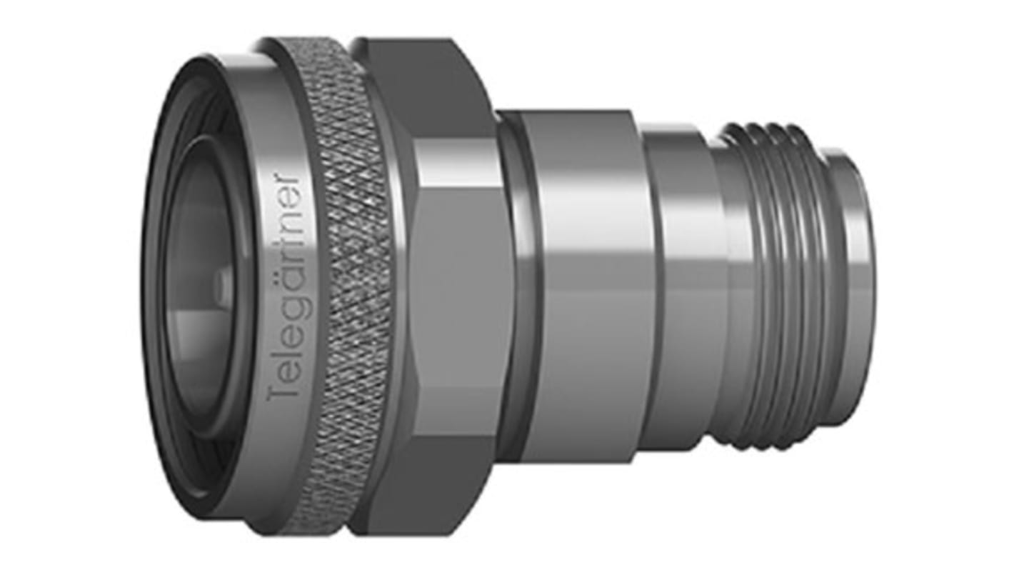 Adaptateur coaxial Telegartner 4.3-10 Mâle vers N Femelle, Droit, 50Ω 6GHz