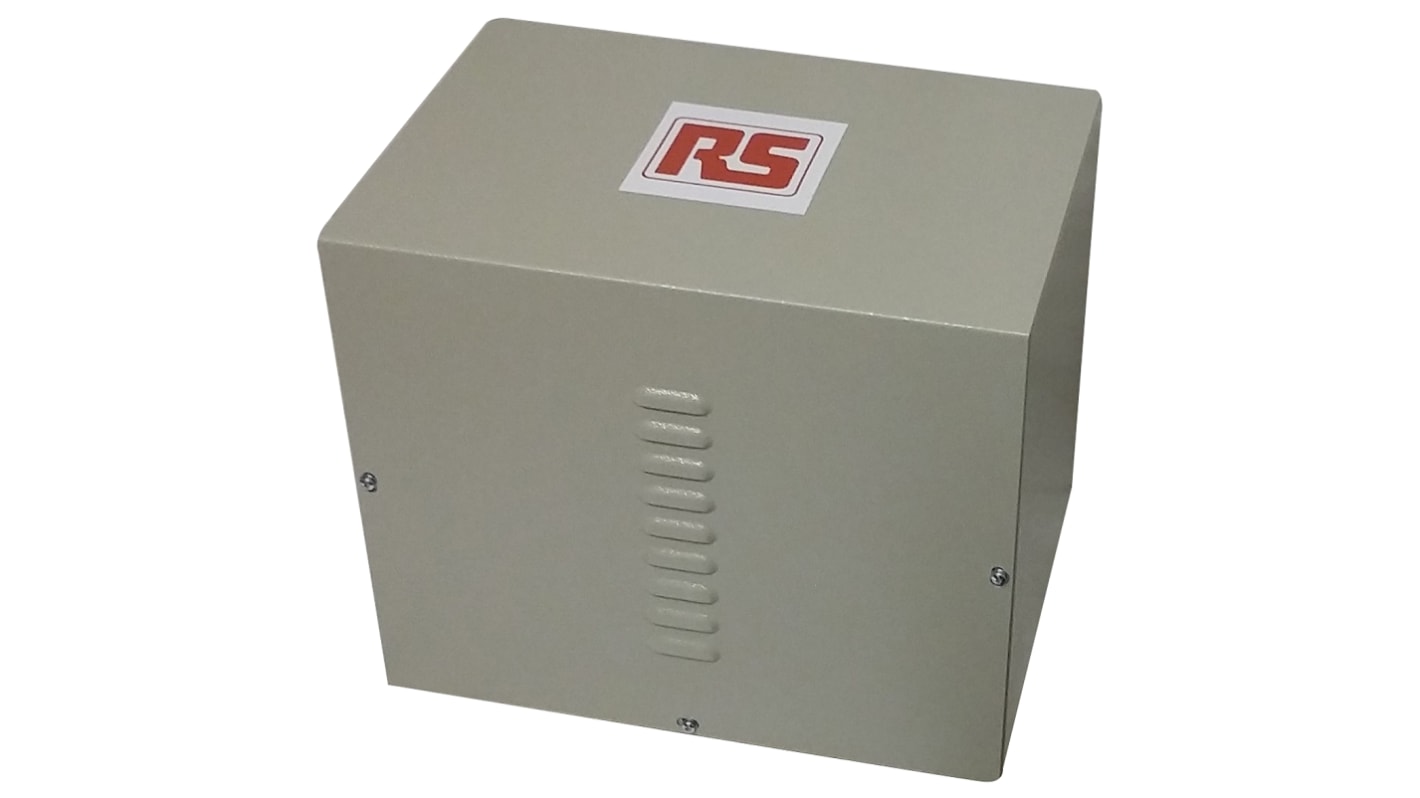 Transformador de aislamiento RS PRO, 5 kVA Intermittent 5 Mins on 15 Mins off, 400V, 110 (55-0-55)V