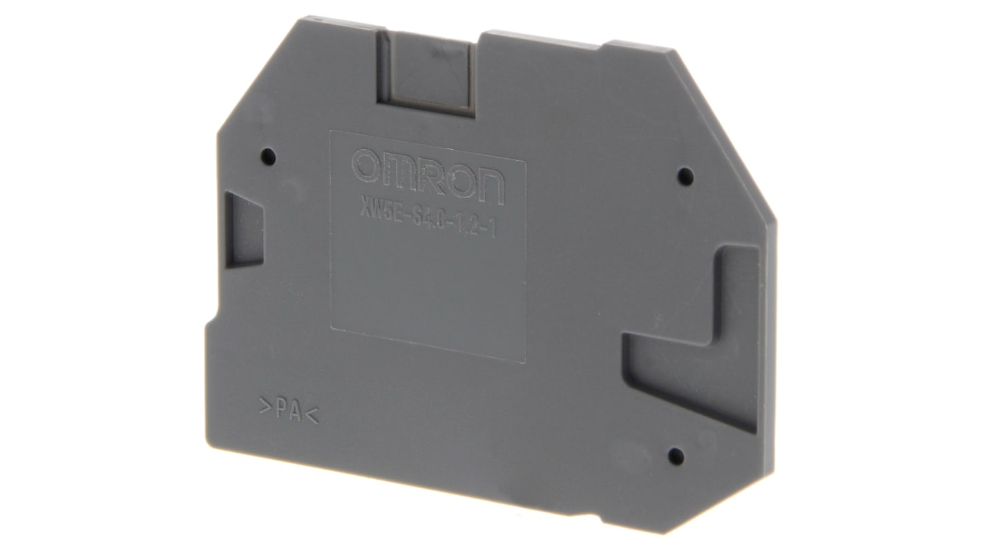 Omron エンドカバー XW5ES40121 XW5E, エンドカバー for use with XW5G-S4.0-1.2-1アース端子台、XW5T-S4.0-1.2-1フィードスルー端子台、XW5T-S4.0-KD遮断端子台