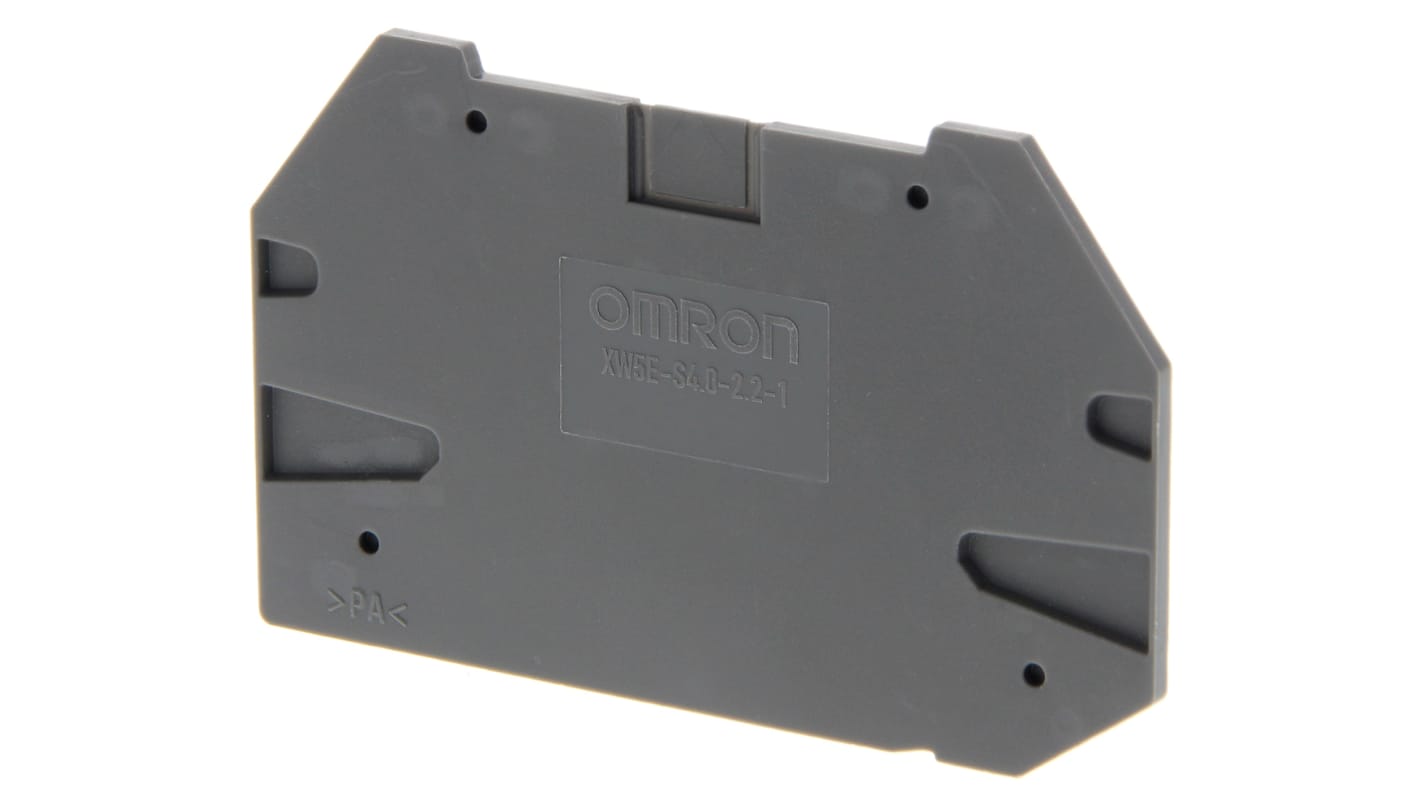 Omron エンドカバー XW5ES40221 XW5E, エンドカバー for use with XW5G-S4.0-2.2-1アース端子台、XW5T-S4.0-2.2-1フィードスルー端子台