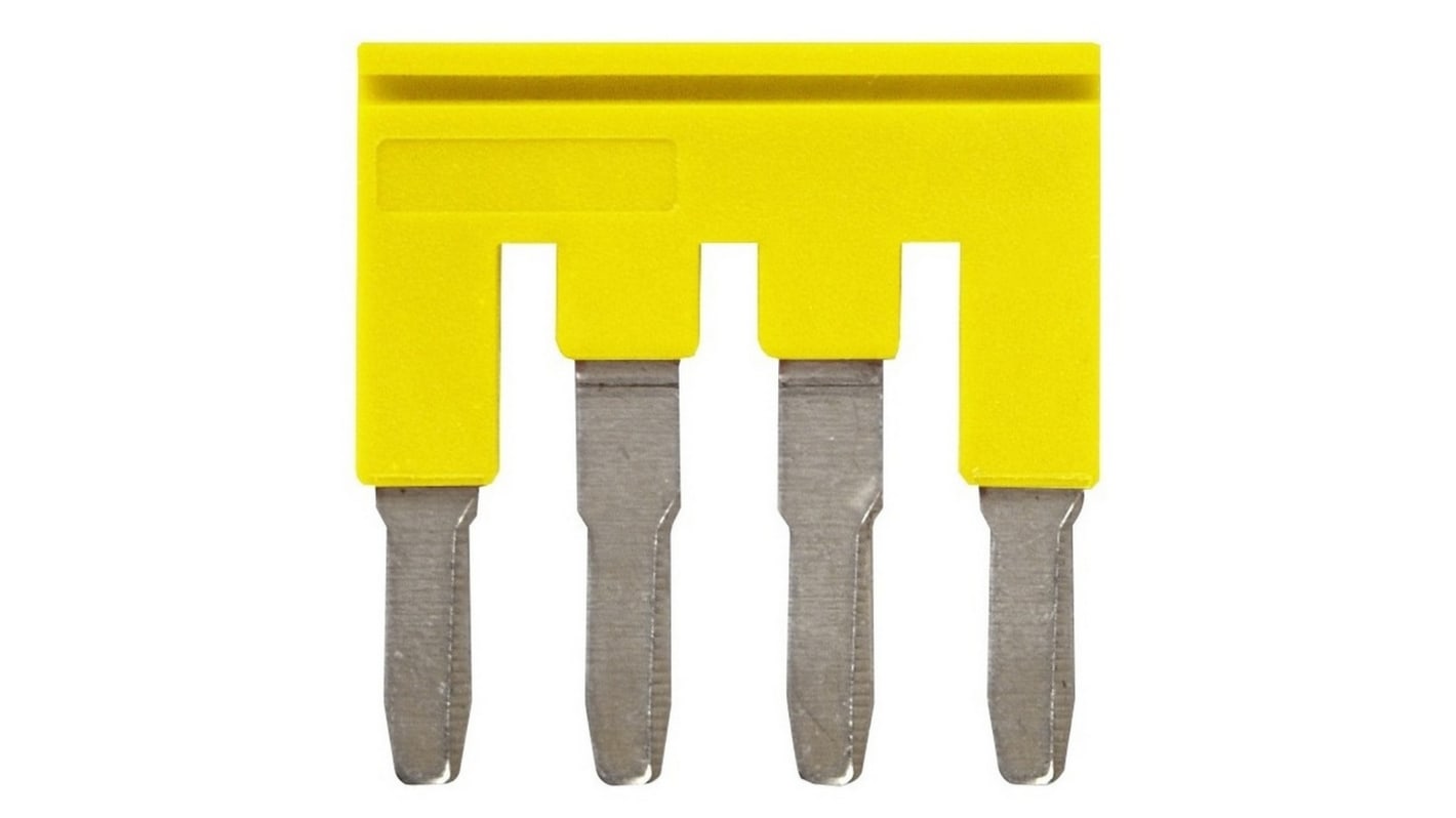 XW5S Short Bar for use with XW5G-P4.0-4 Grounding Terminal Block, XW5T-P4.0-4 Feed Through Terminal Block