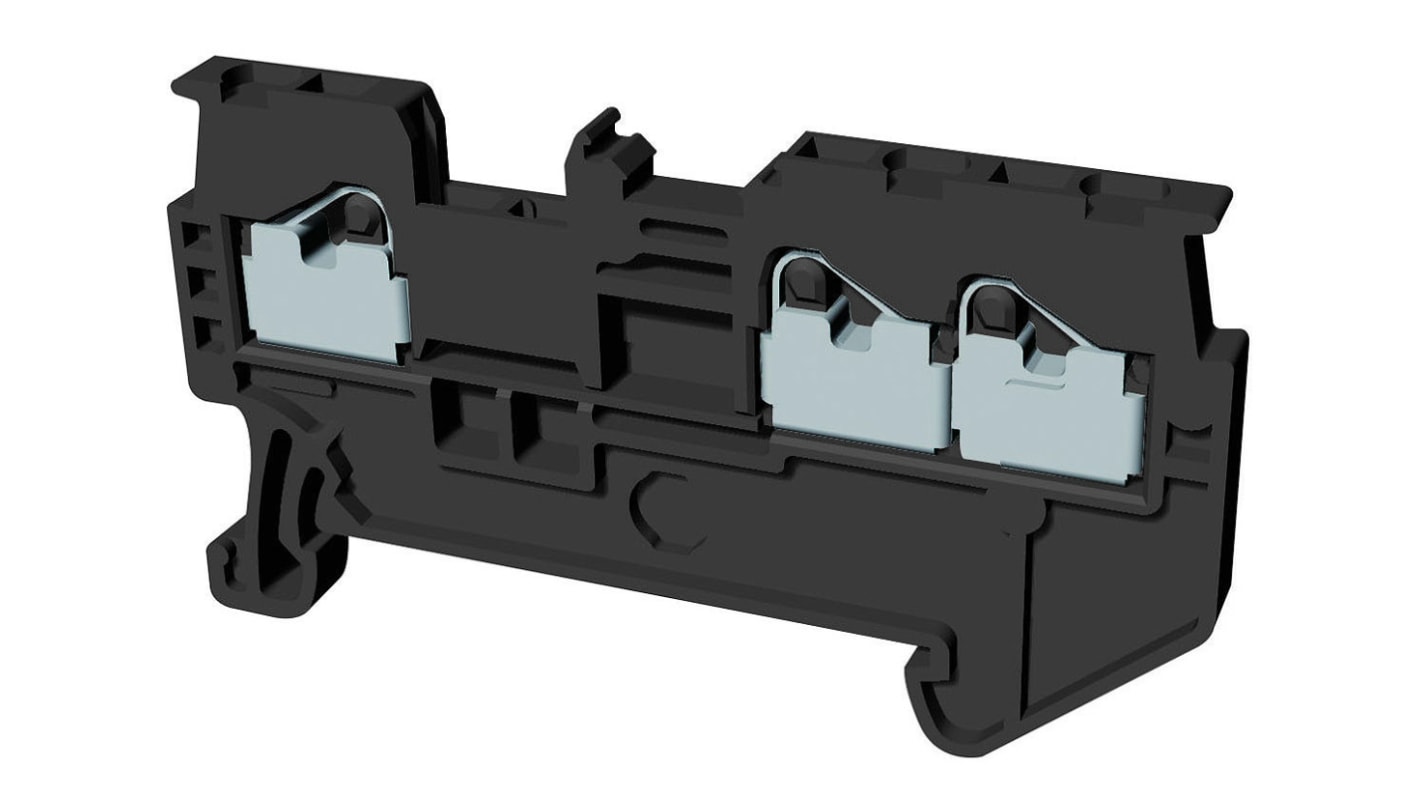 Bloc de jonction rail DIN sans fusible Omron XW5T, 1.5mm², Enfichable, Gris