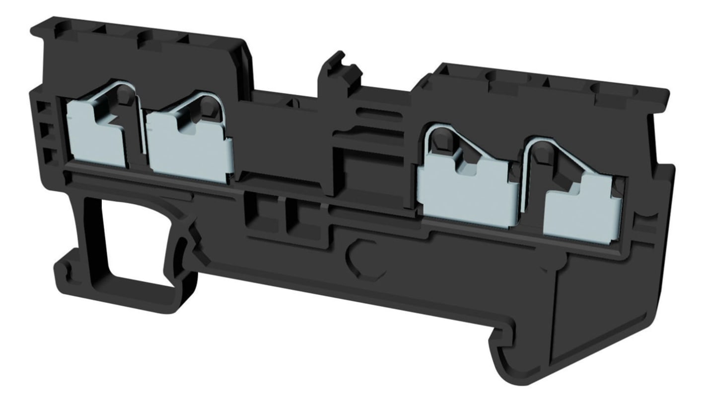 Bloc de jonction rail DIN sans fusible Omron XW5T, 1.5mm², Enfichable, Gris