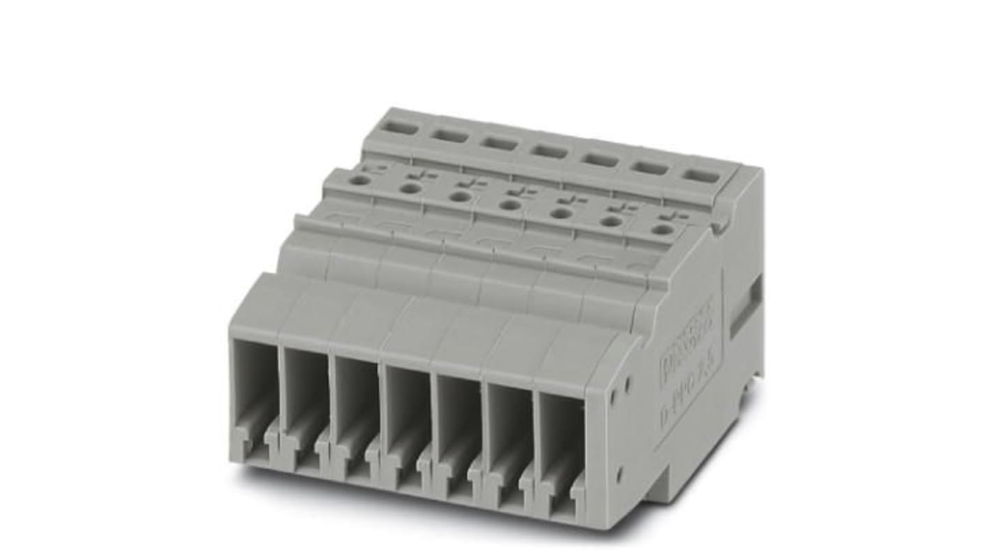 Phoenix Contact COMBI Series PPC 2,5/7 Non-Fused Terminal Block, 24A, 26 → 12 AWG, 26 → 14 (Flexible) AWG