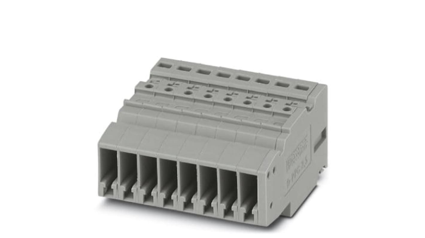 Phoenix Contact COMBI Series PPC 2,5/8 Non-Fused Terminal Block, 24A, 26 → 12 AWG, 26 → 14 (Flexible) AWG