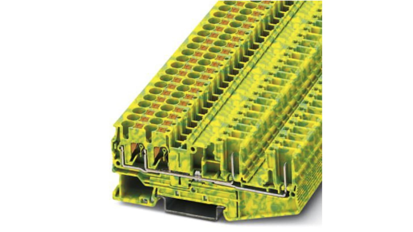 3211999 Phoenix Contact PT 4QUATTRO/2PPE Series Earth Terminal Block, Push In Termination RS