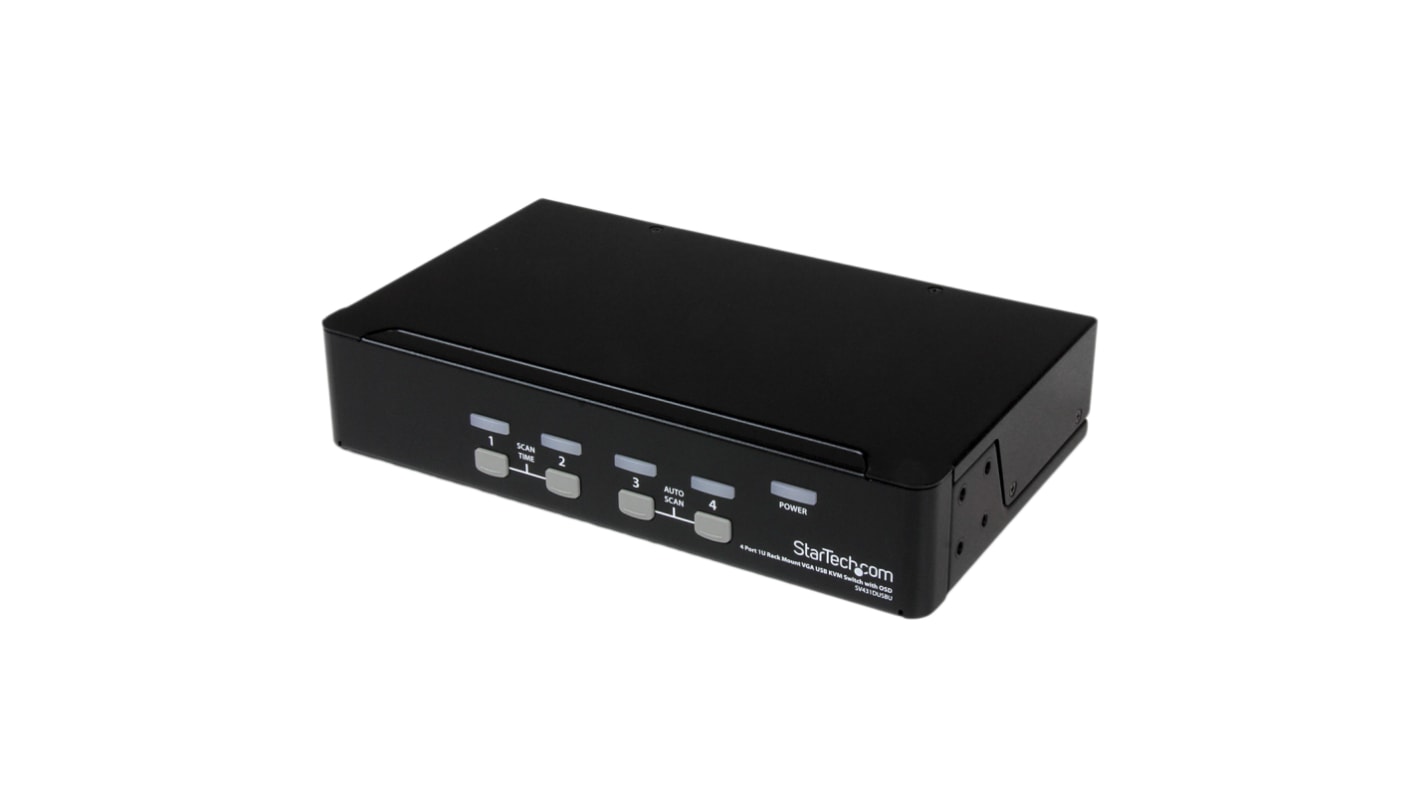 Audiocsatlakozás nélkül StarTech.com KVM-kapcsoló 4 portos USB 1 1 VGA