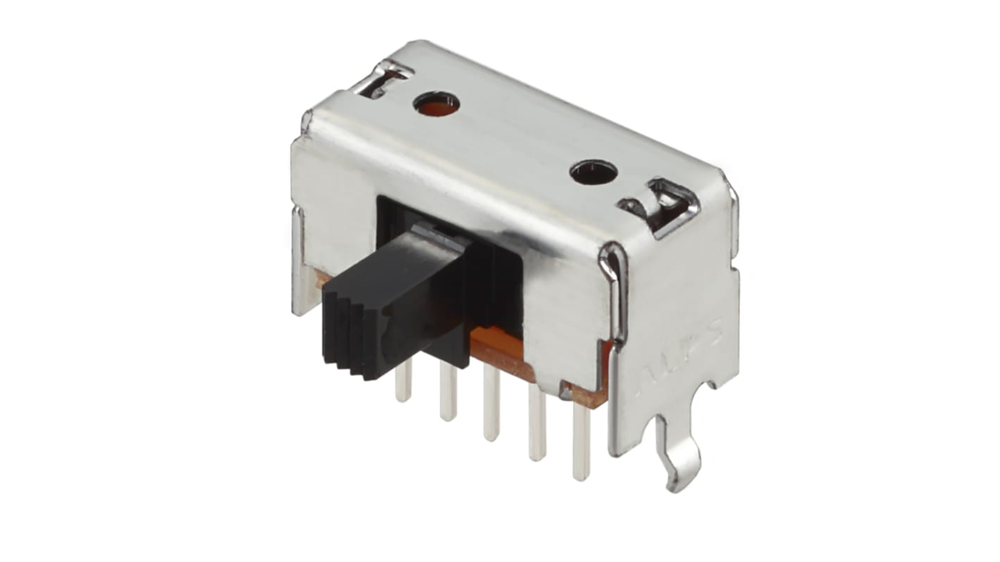 Alps Alpine Through Hole Slide Switch DP3T Latching 100 mA Slide