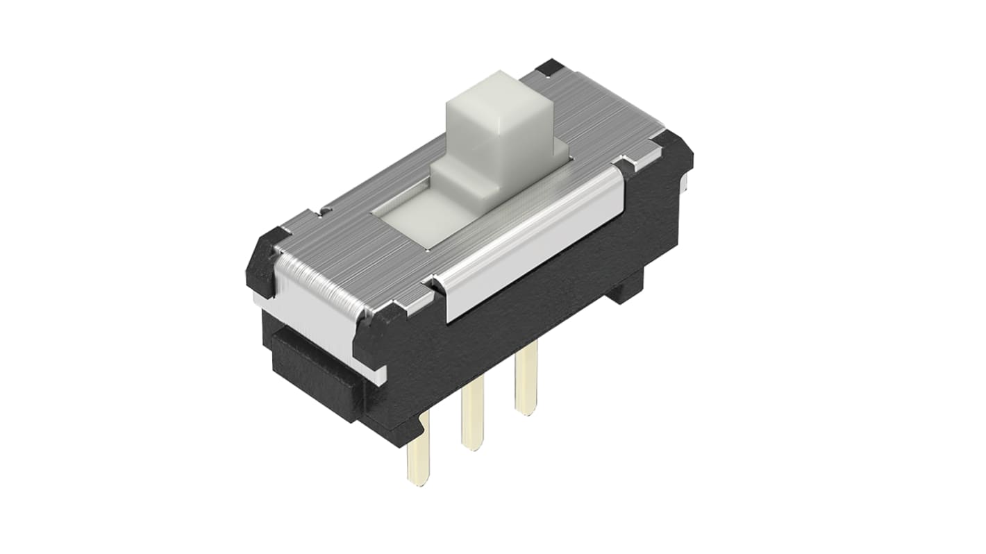 Przełącznik suwakowy, SPDT, THT, 12V dc, 100 mA, -40 → +85°C, Alps Alpine